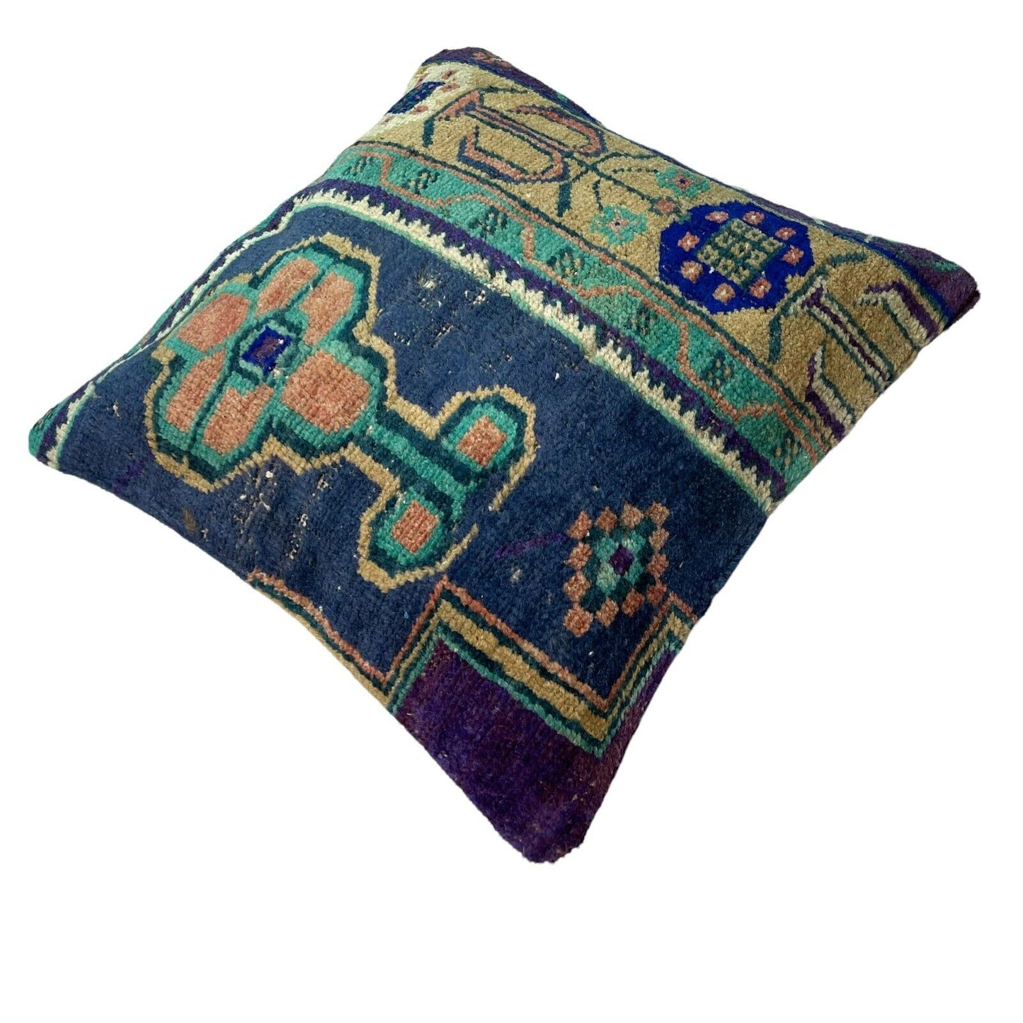 45x45 cm  , Vintage Teppich Kissenbezug , Vintage Rug Cushion Cover