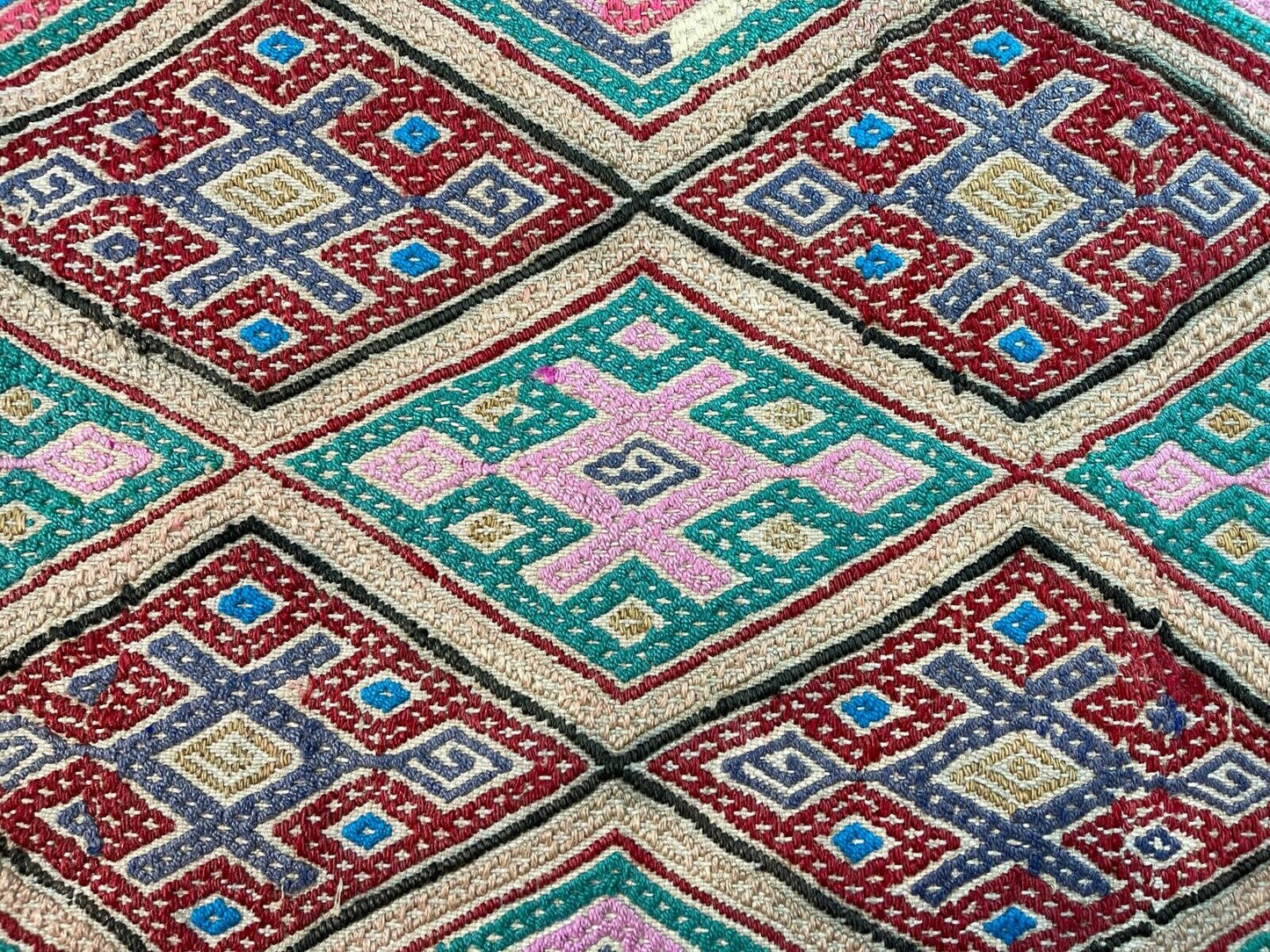 Traditionelle türkische Kelim Teppich, Vintage Turkish Kilim Rug 103X45cm