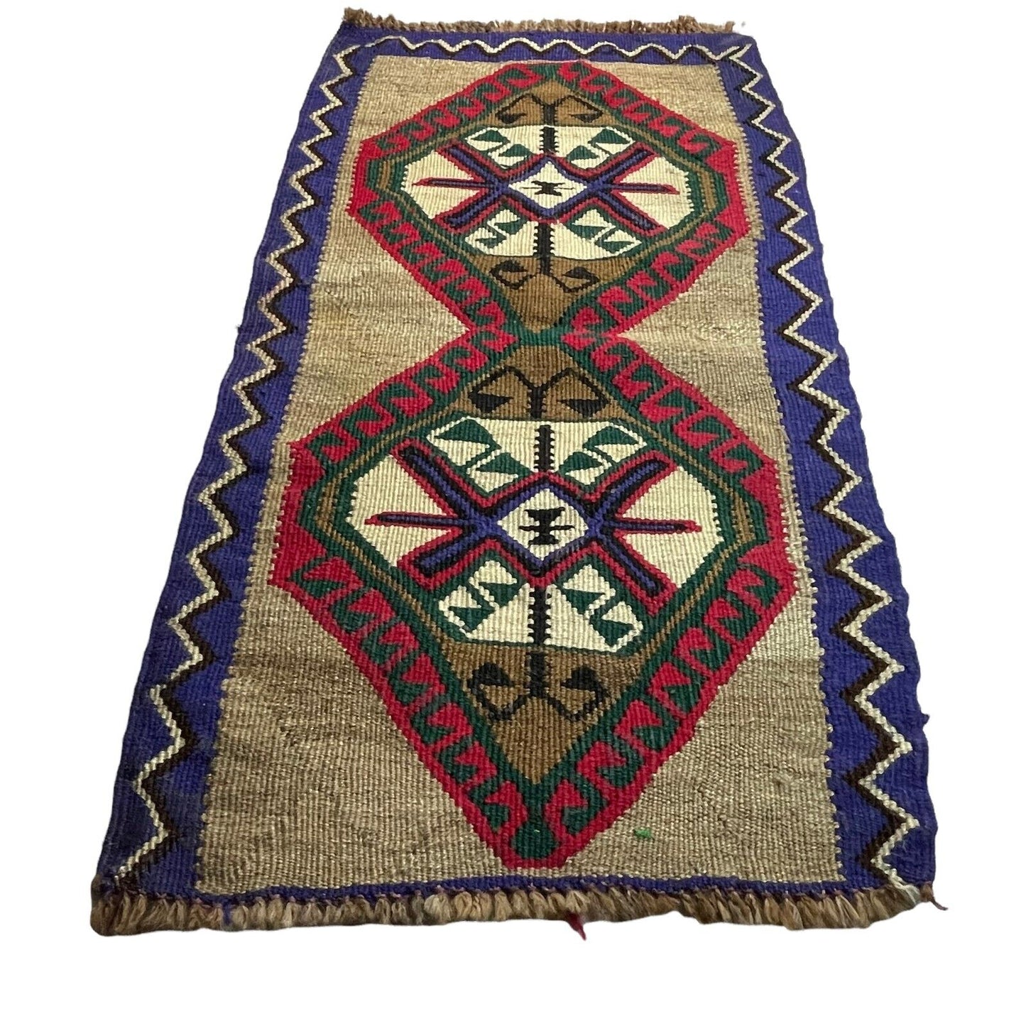 Traditionelle türkische Kelim Teppich, Vintage Turkish Kilim Rug 95X53 cm