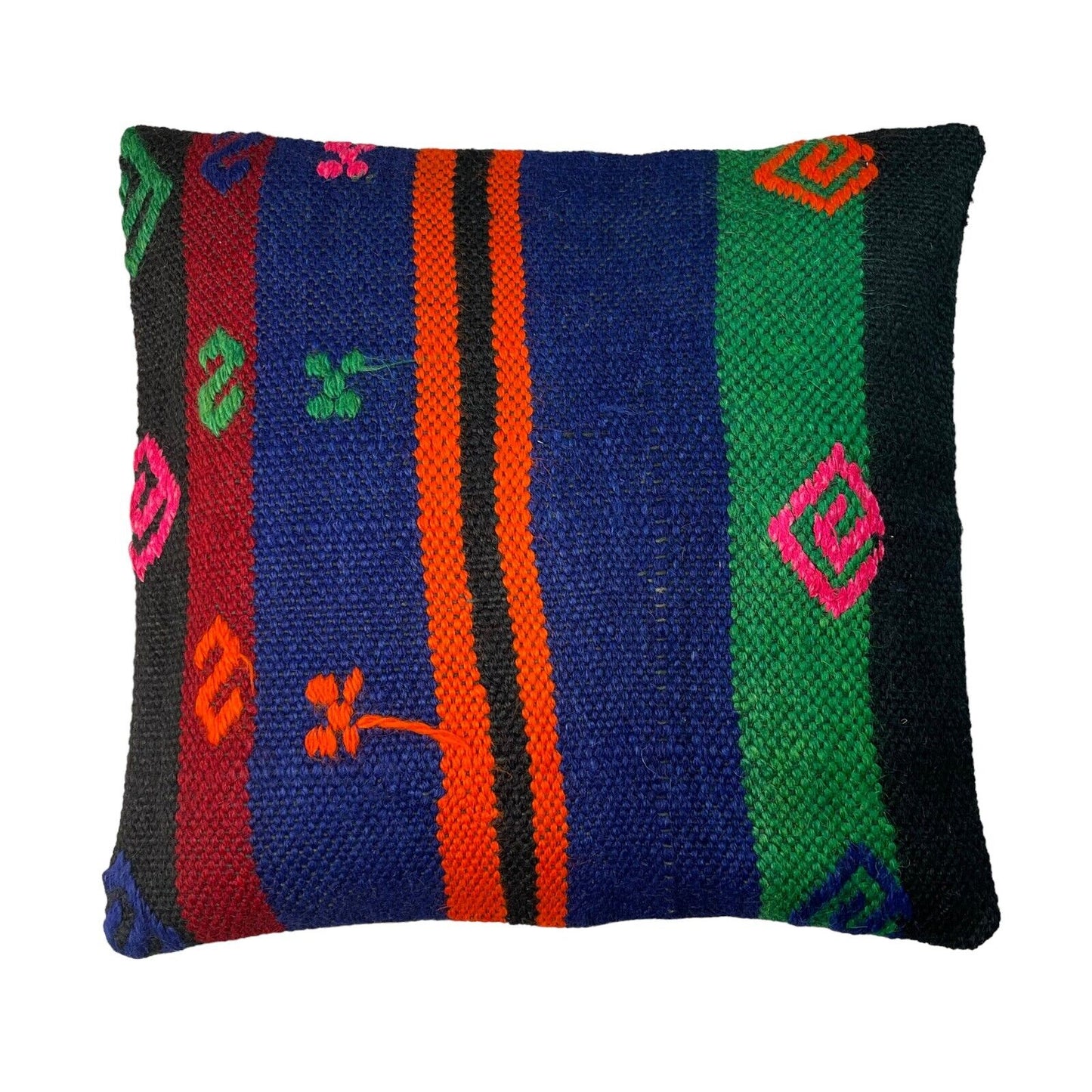 Einzigartige Kelim-Kissen,Turkish Kilim Pillow,16'×16'   Funda De Cojín Kilim