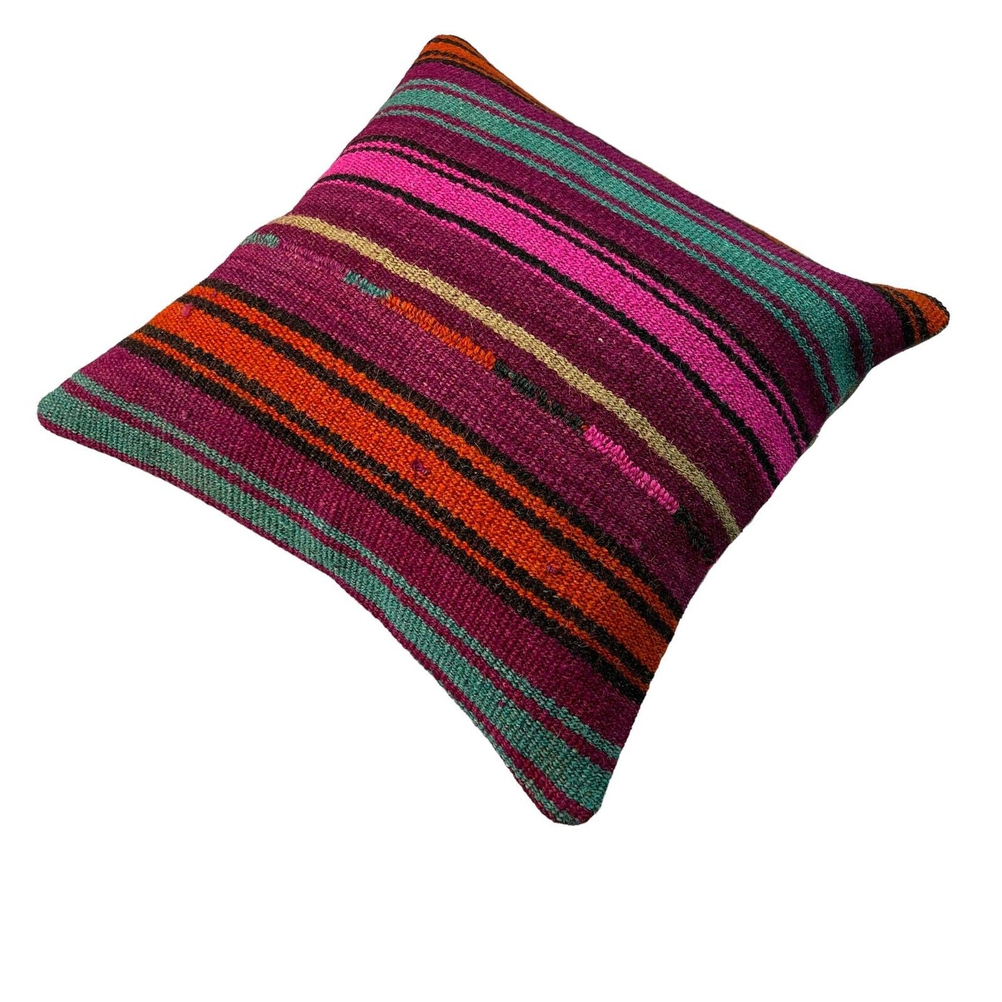 Einzigartige Kelim-Kissen,Turkish Kilim Pillow,16'×16'   Funda De Cojín Kilim