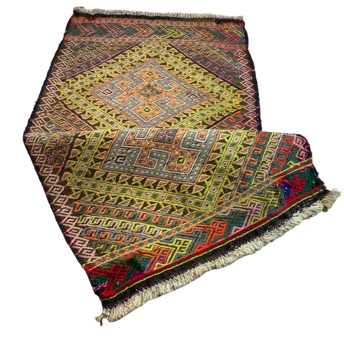 Traditionelle türkische Kelim Teppich, Vintage Turkish Kilim Rug 97X58 cm