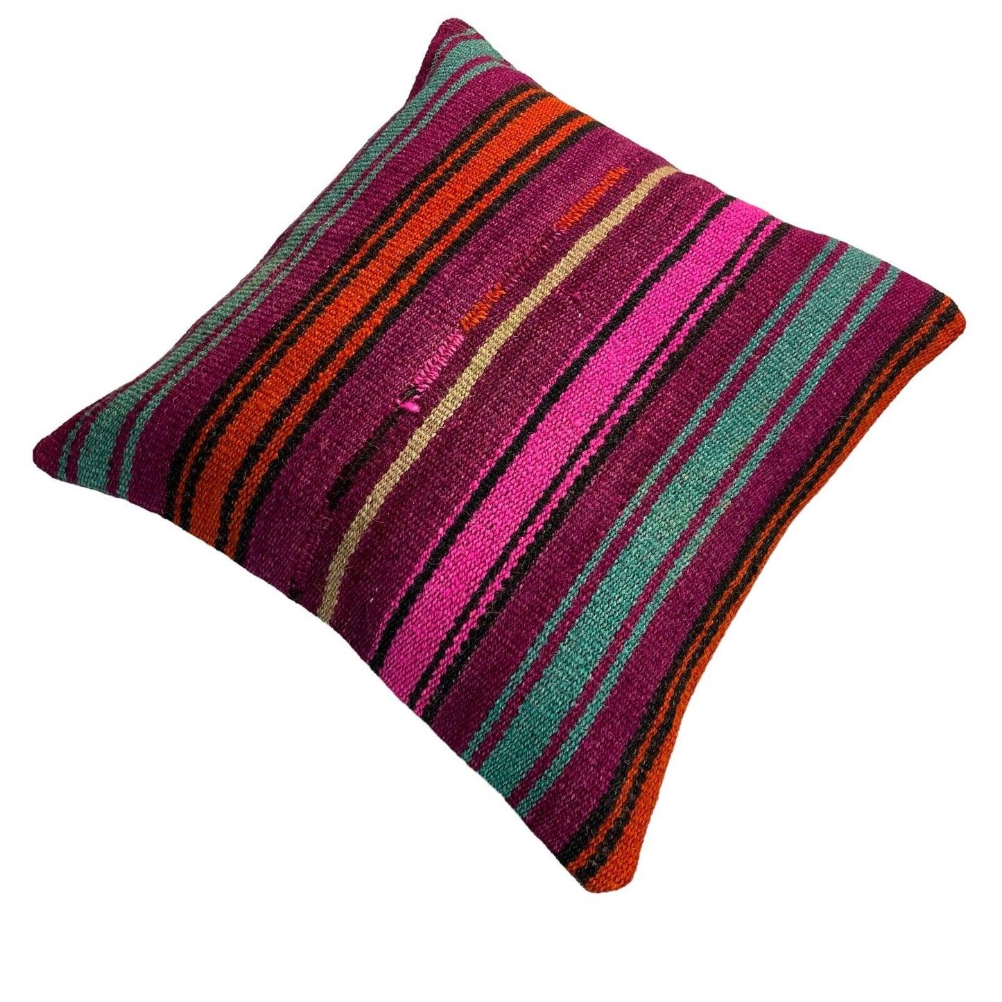 Einzigartige Kelim-Kissen,Turkish Kilim Pillow,16'×16'   Funda De Cojín Kilim