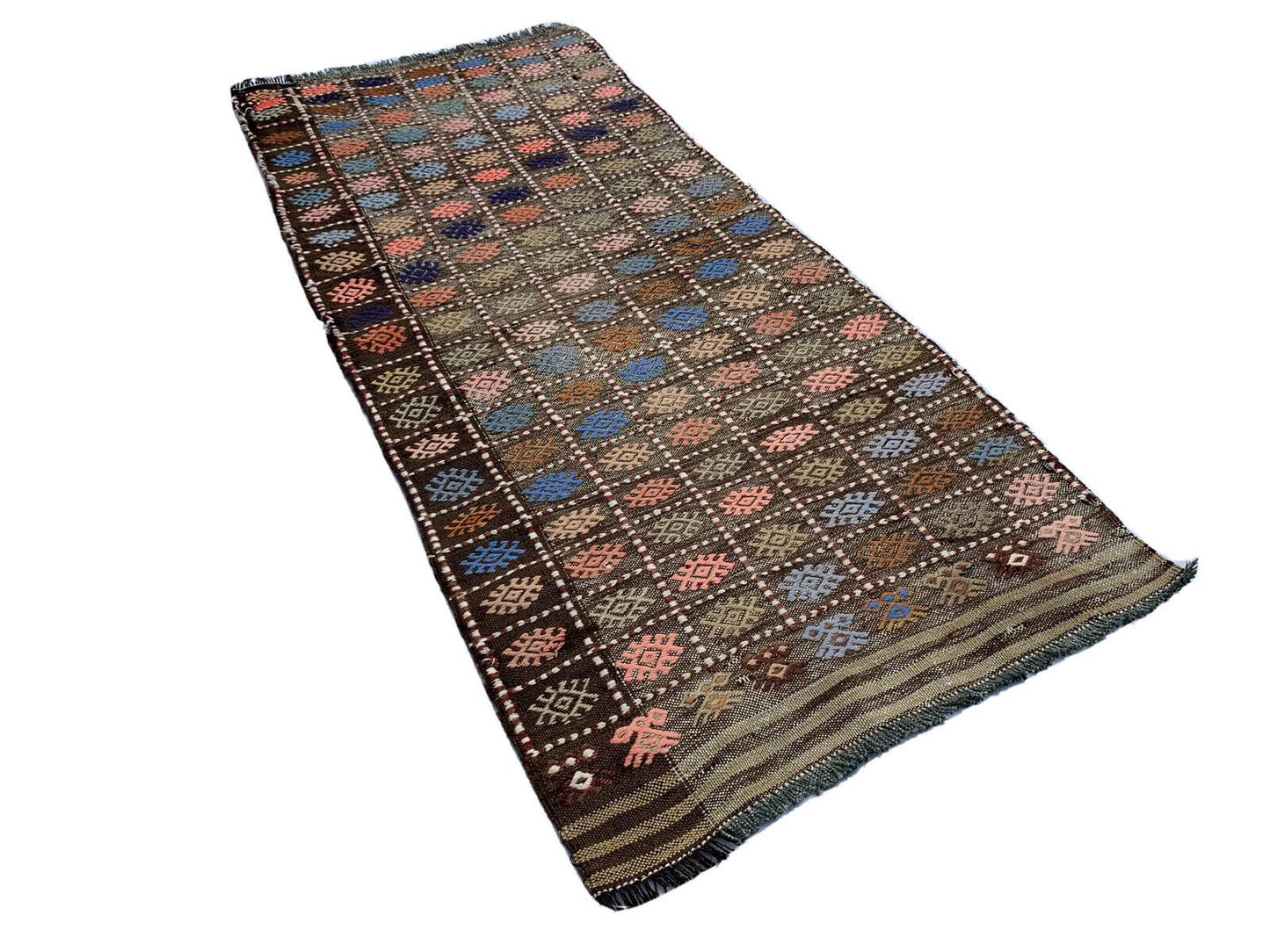 Traditional Turkish Kilim Rug,Vintage Kelim Teppich 146X64 cm