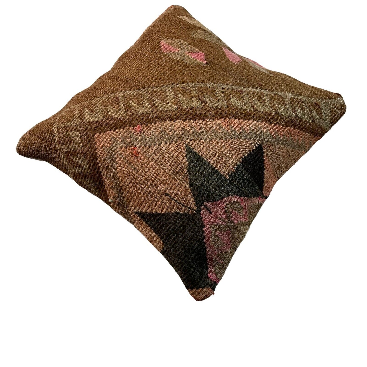 Einzigartige Kelim-Kissen,Turkish Kilim Pillow,16'×16'   Funda De Cojín Kilim