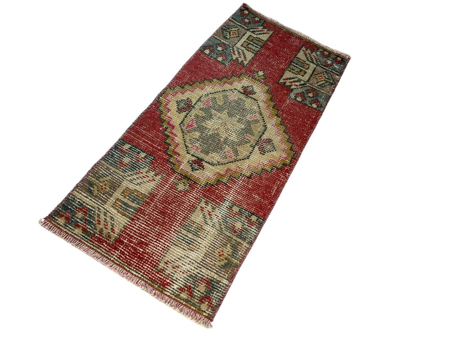 Traditionelle Vintage türkische Teppich, Vintage Turkish Rug 98 X45 cm