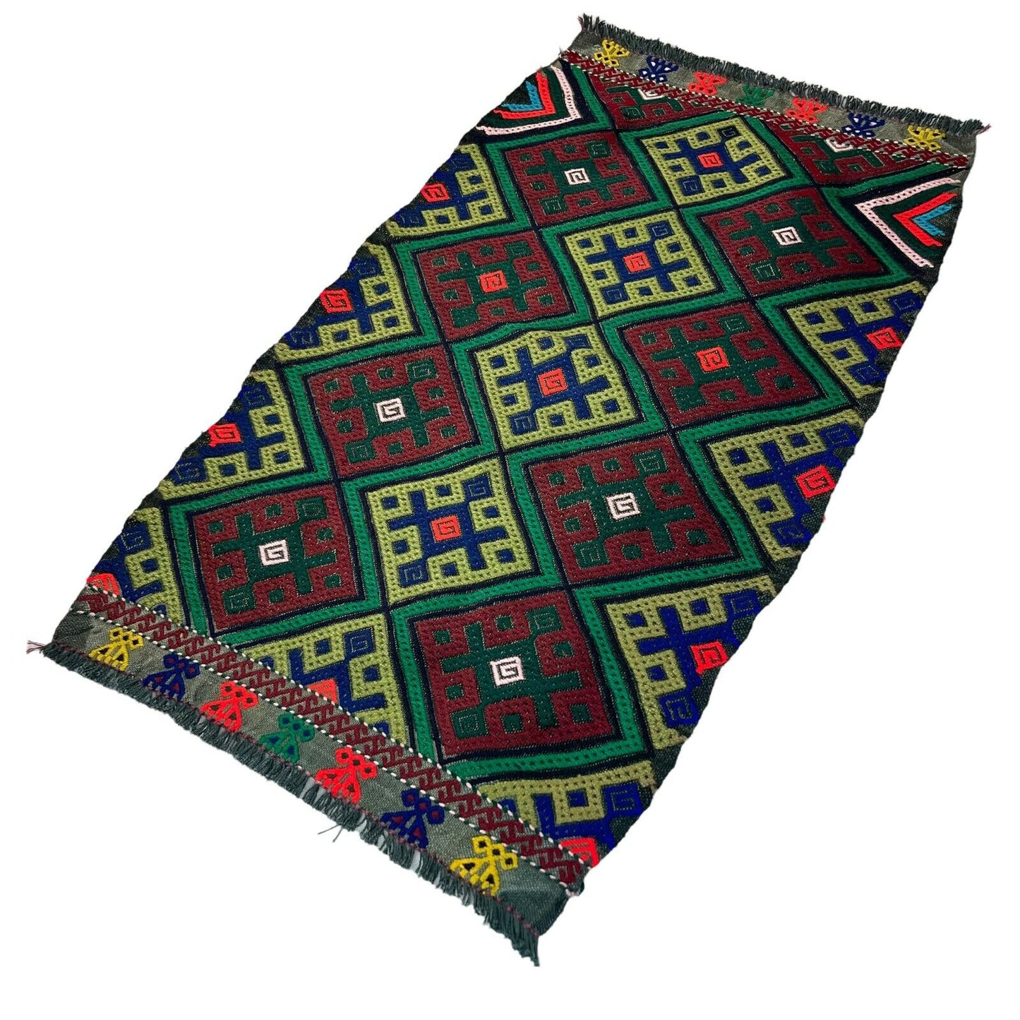 Traditionelle türkische Kelim Teppich, Vintage Turkish Kilim Rug 88 x 51 cm