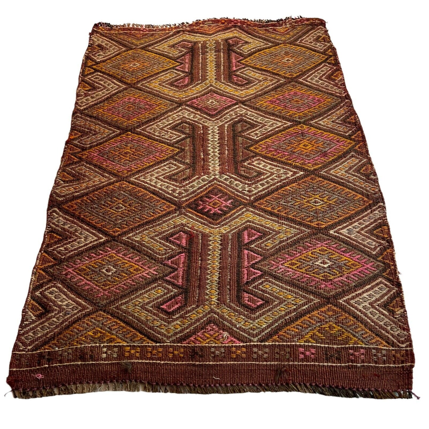 Traditionelle türkische Kelim Teppich, Vintage Turkish Kilim Rug 100X67cm