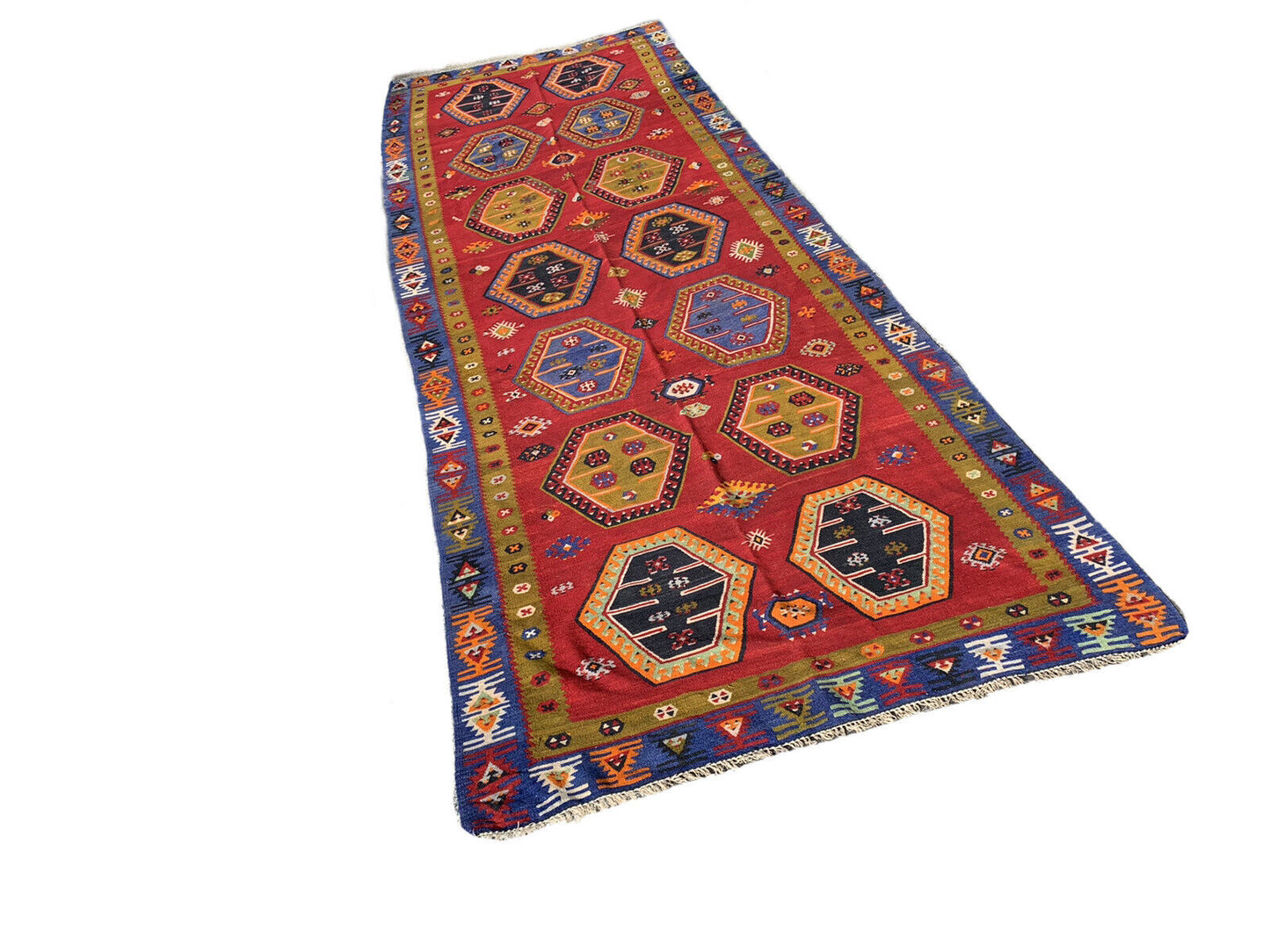 Antique Turkish Sarkisla Kilim ,Antiker Anatolia here Sarkisla Kelim 372x140 cm