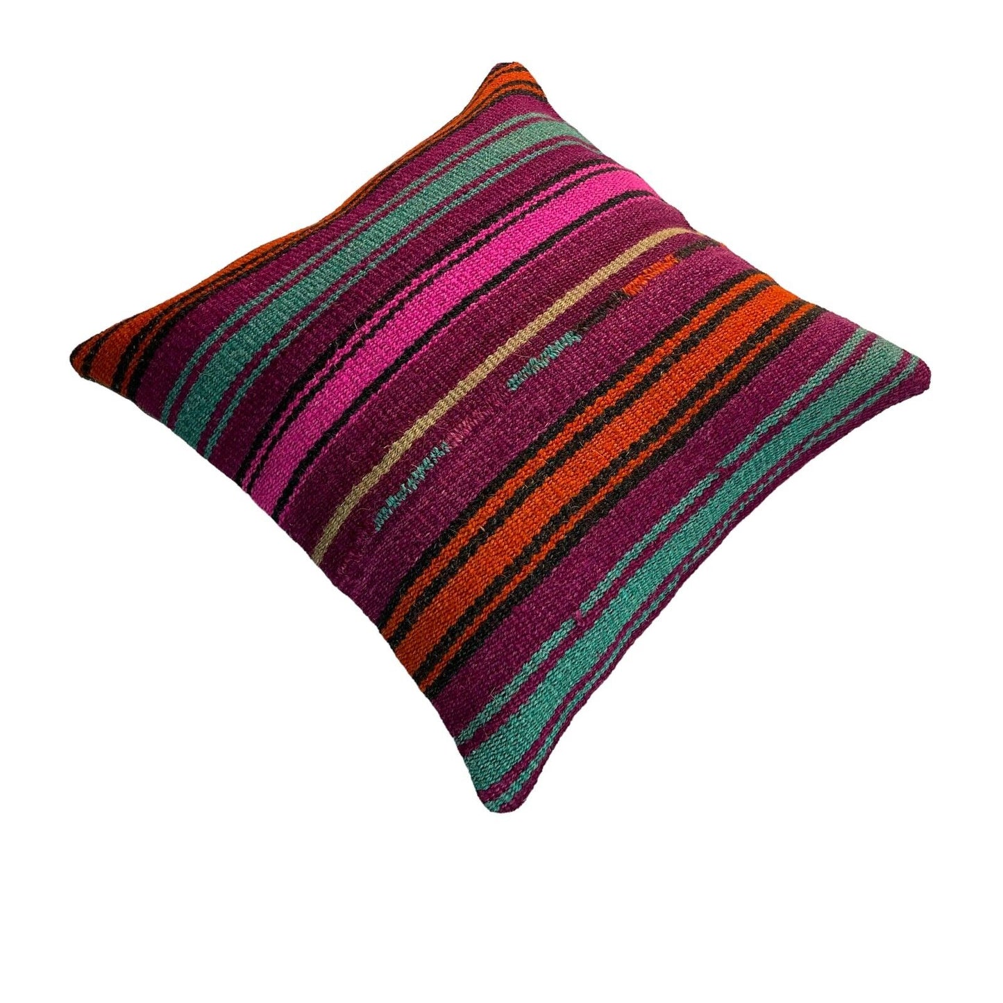 Einzigartige Kelim-Kissen,Turkish Kilim Pillow,16'×16'   Funda De Cojín Kilim