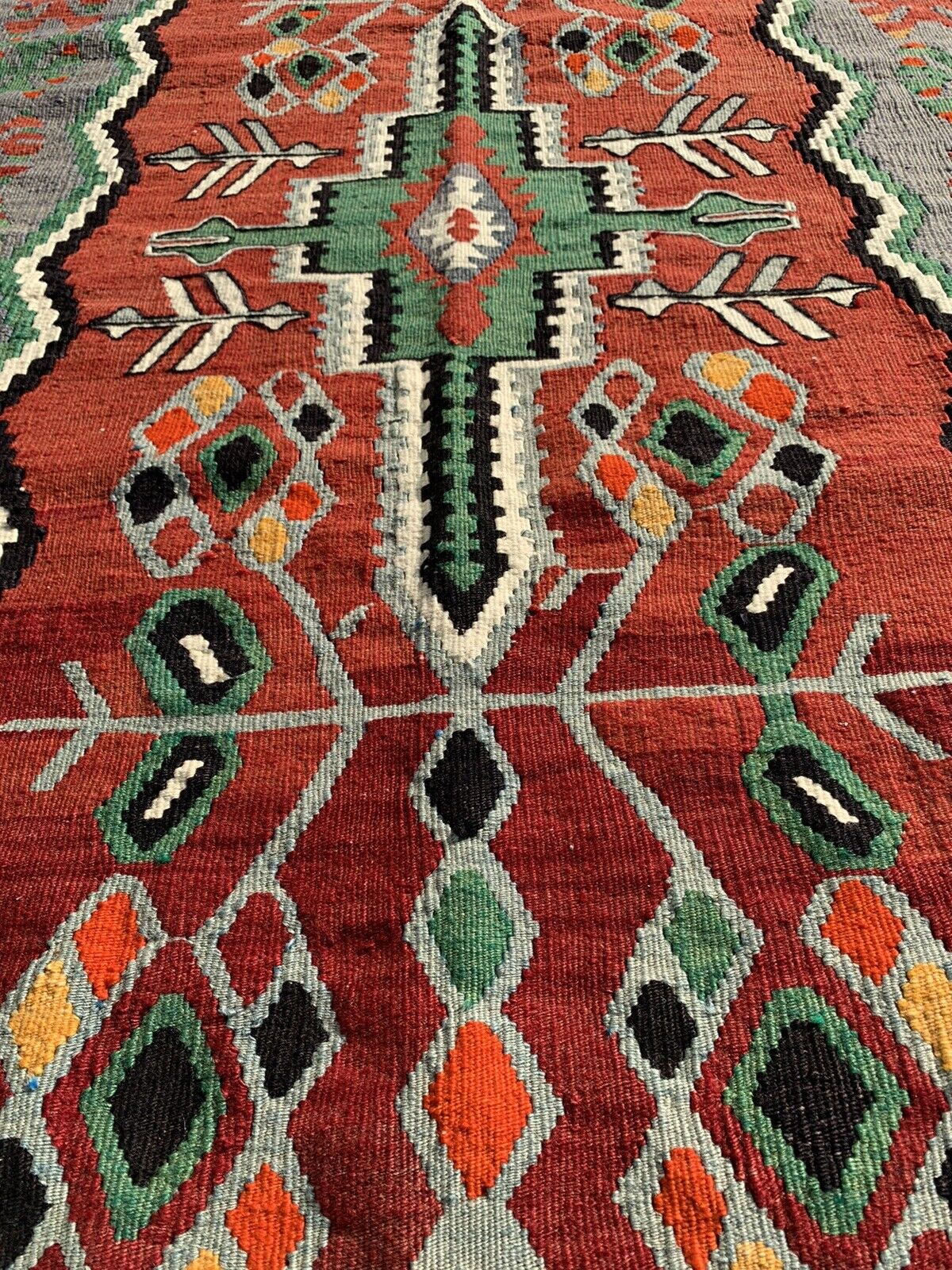 Vintage Traditional Turkish Eshme Kilim Rug, Wool Country Kilim 155x100 Cm