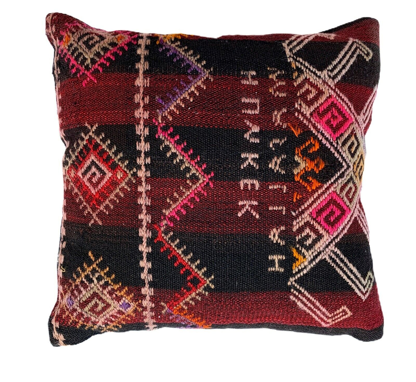 Einzigartige Kelim-Kissen,Turkish Kilim Pillow,14'×14'   Funda De Cojín Kilim