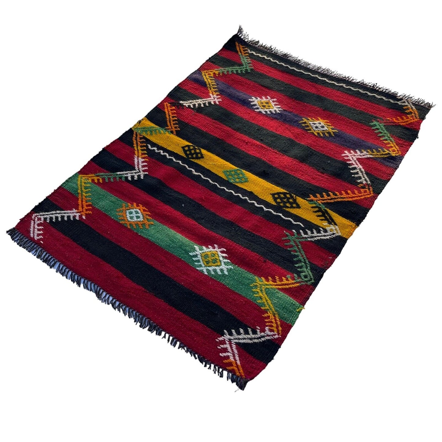 Traditional Turkish Kilim Rug,Vintage Kelim Teppich 137x100 Cm