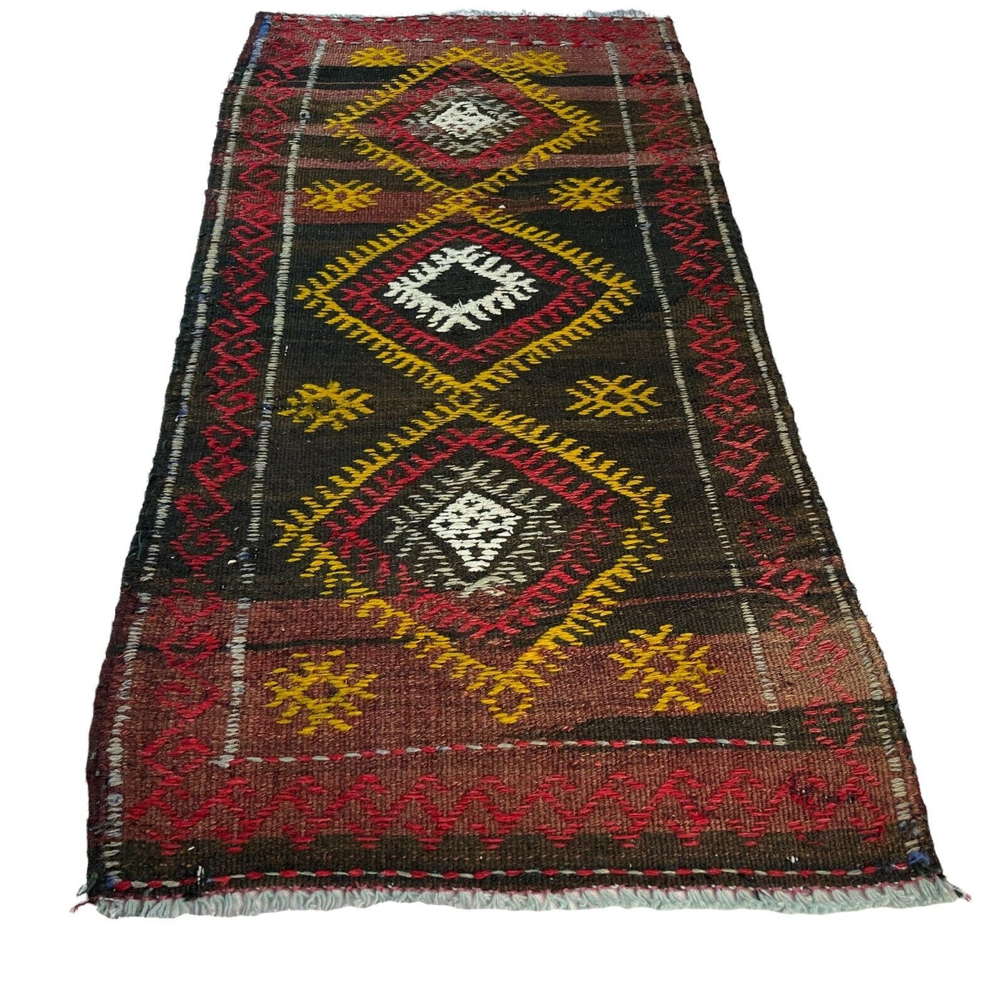 Traditionelle türkische Kelim Teppich, Vintage Turkish Kilim Rug  96 X 50 cm