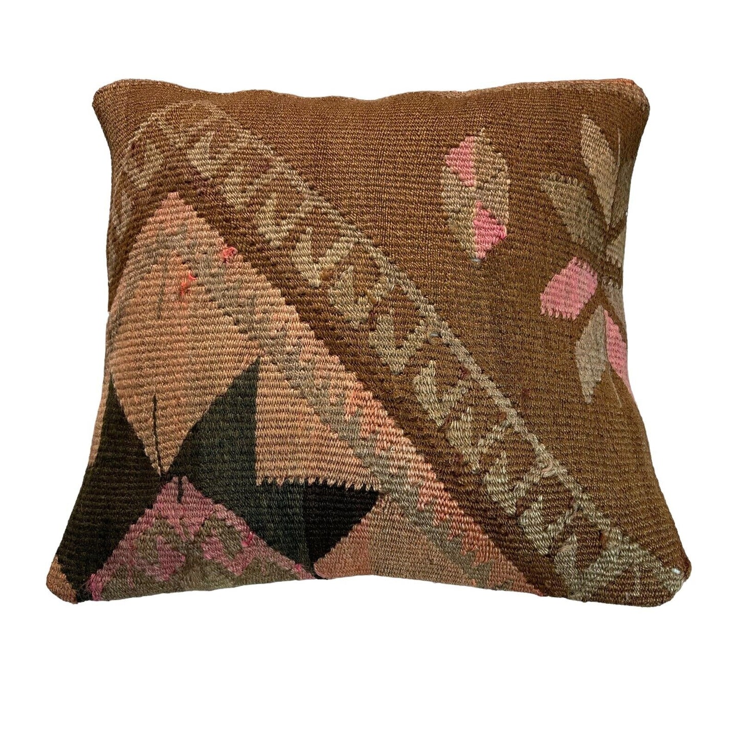 Einzigartige Kelim-Kissen,Turkish Kilim Pillow,16'×16'   Funda De Cojín Kilim