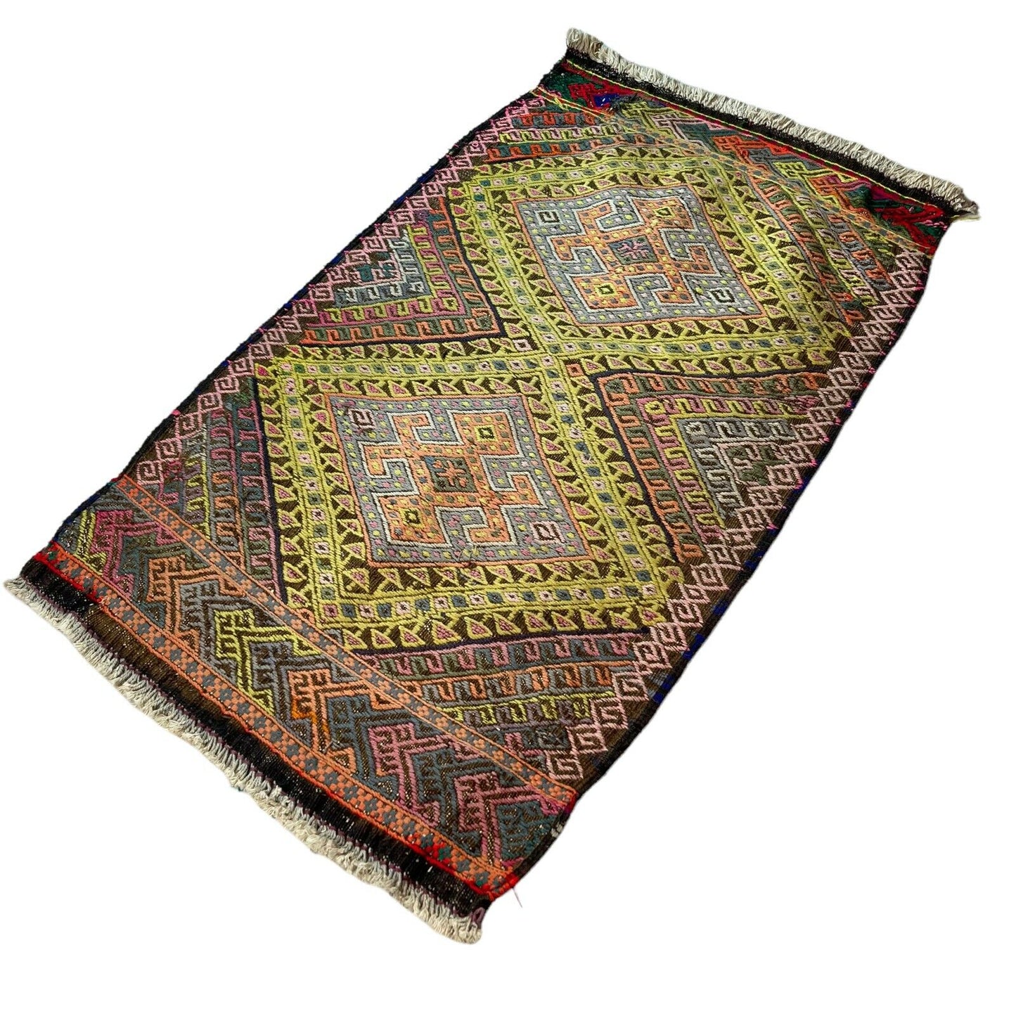 Traditionelle türkische Kelim Teppich, Vintage Turkish Kilim Rug 97X58 cm