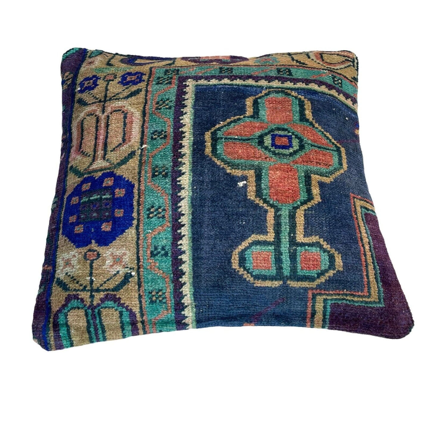 45x45 cm  , Vintage Teppich Kissenbezug , Vintage Rug Cushion Cover