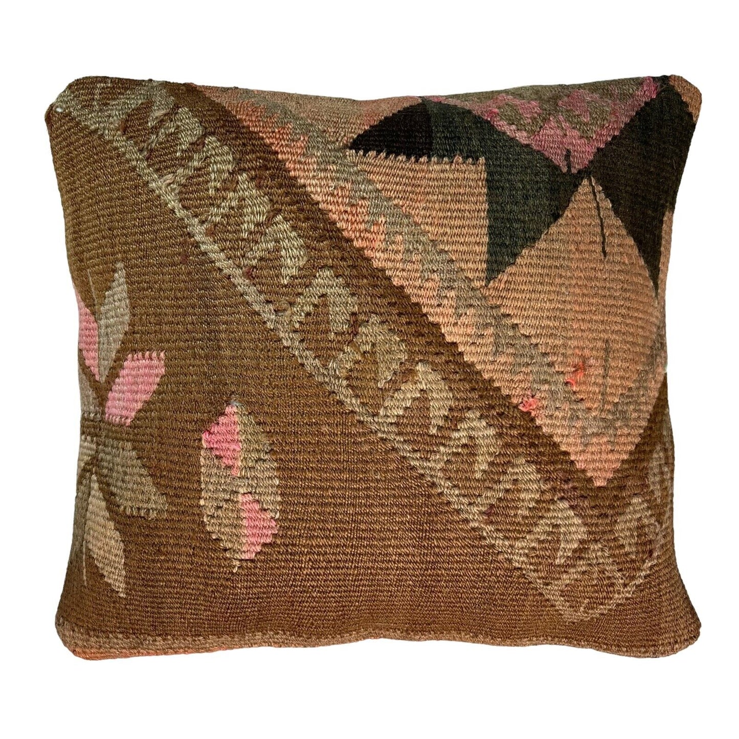 Einzigartige Kelim-Kissen,Turkish Kilim Pillow,16'×16'   Funda De Cojín Kilim