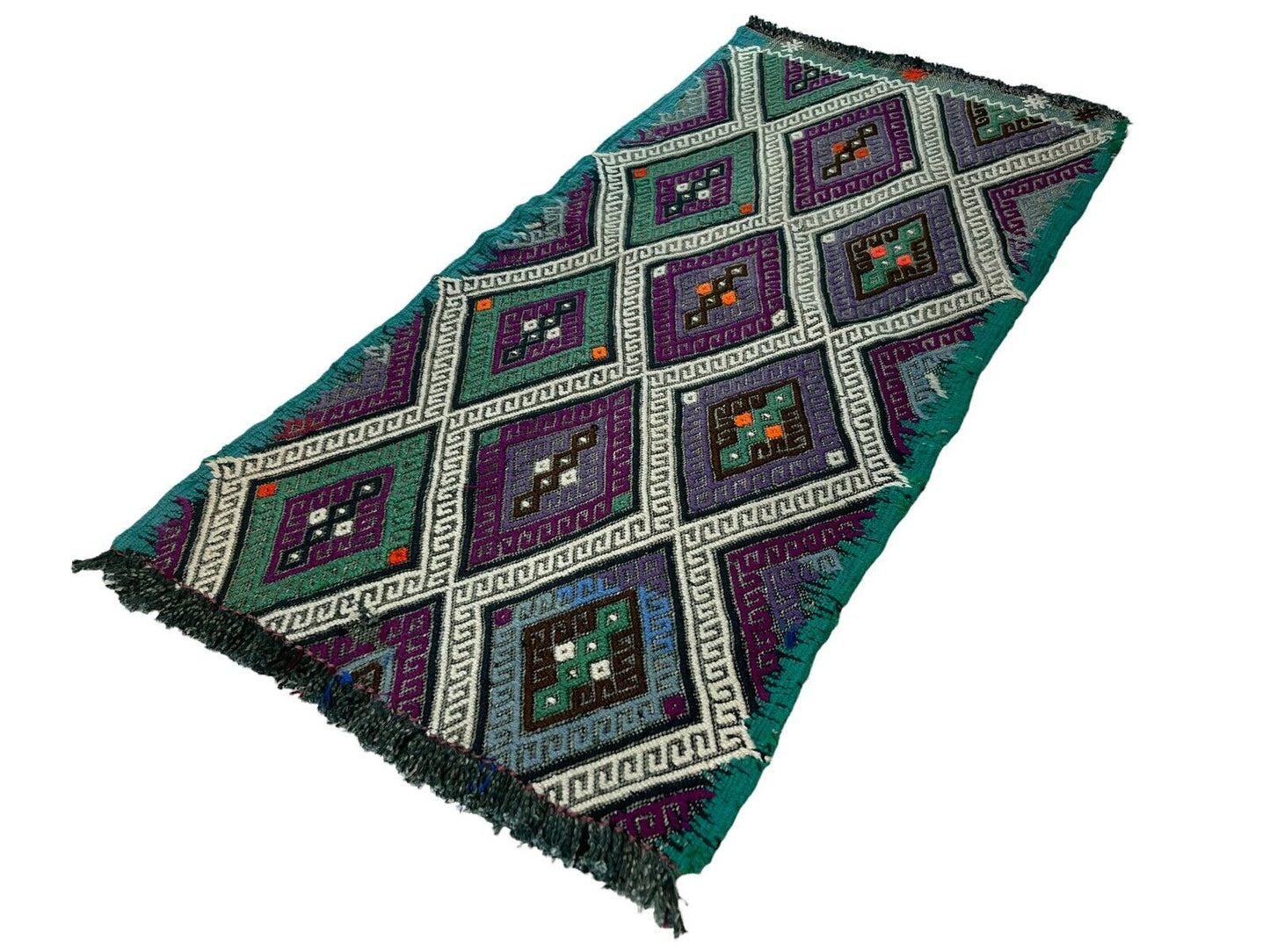 Traditionelle türkische Kelim Teppich, Vintage Turkish Kilim Rug 87x44 cm