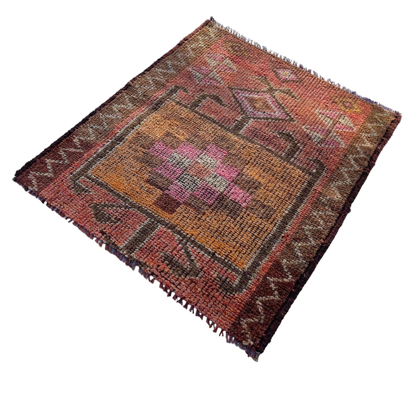 Traditional Turkish Kilim Rug,Vintage Kelim Teppich 110x95 Cm