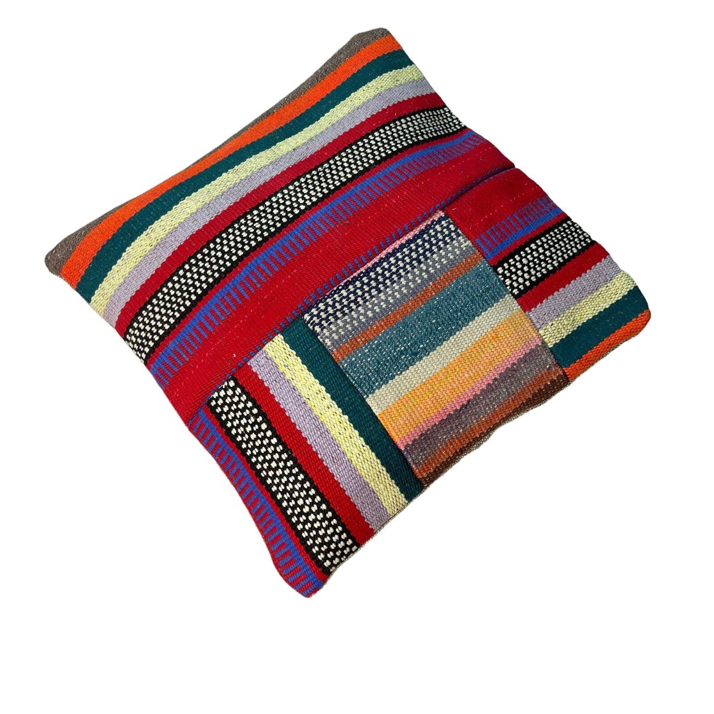 Einzigartige Kelim-Kissen,Turkish Kilim Pillow,16'×16'   Funda De Cojín Kilim