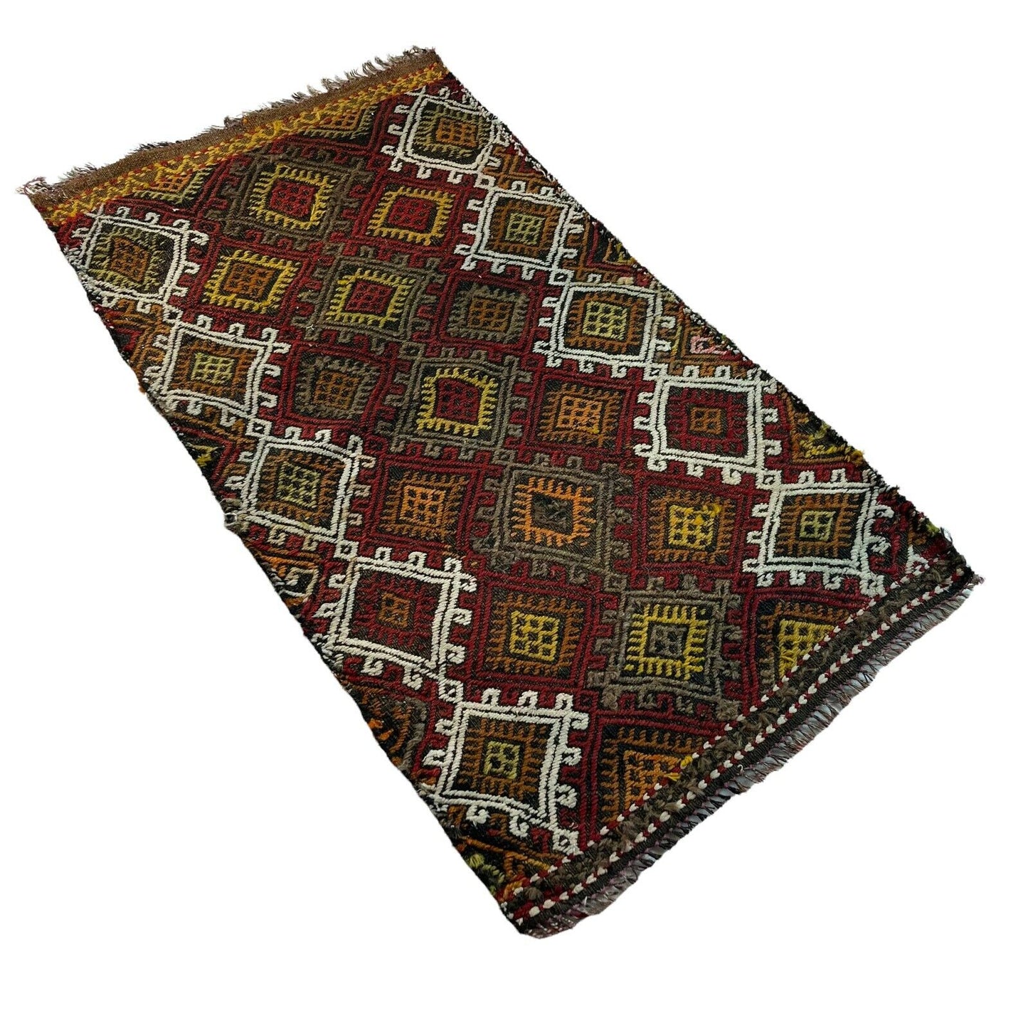 Traditionelle türkische Kelim Teppich, Vintage Turkish Kilim Rug  103 X 56 cm