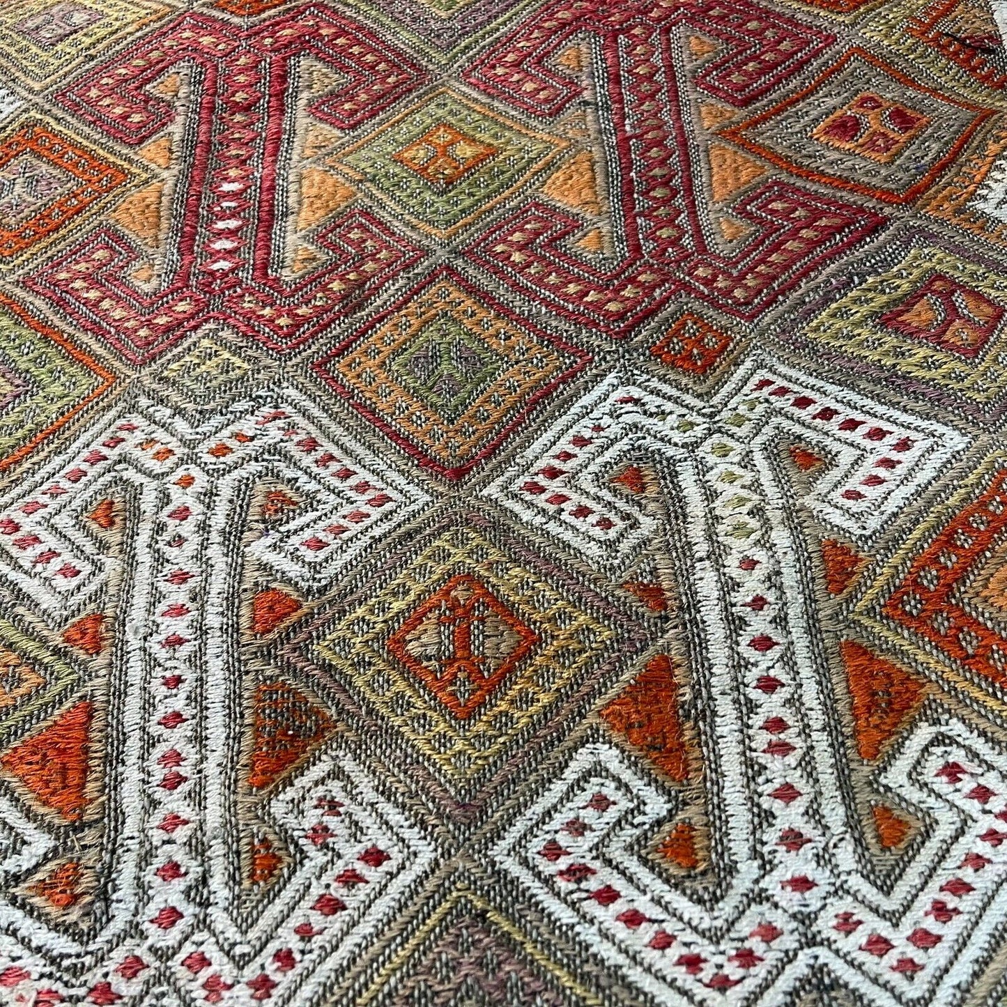 Traditionelle türkische Kelim Teppich, Vintage Turkish Kilim Rug 80X53 cm