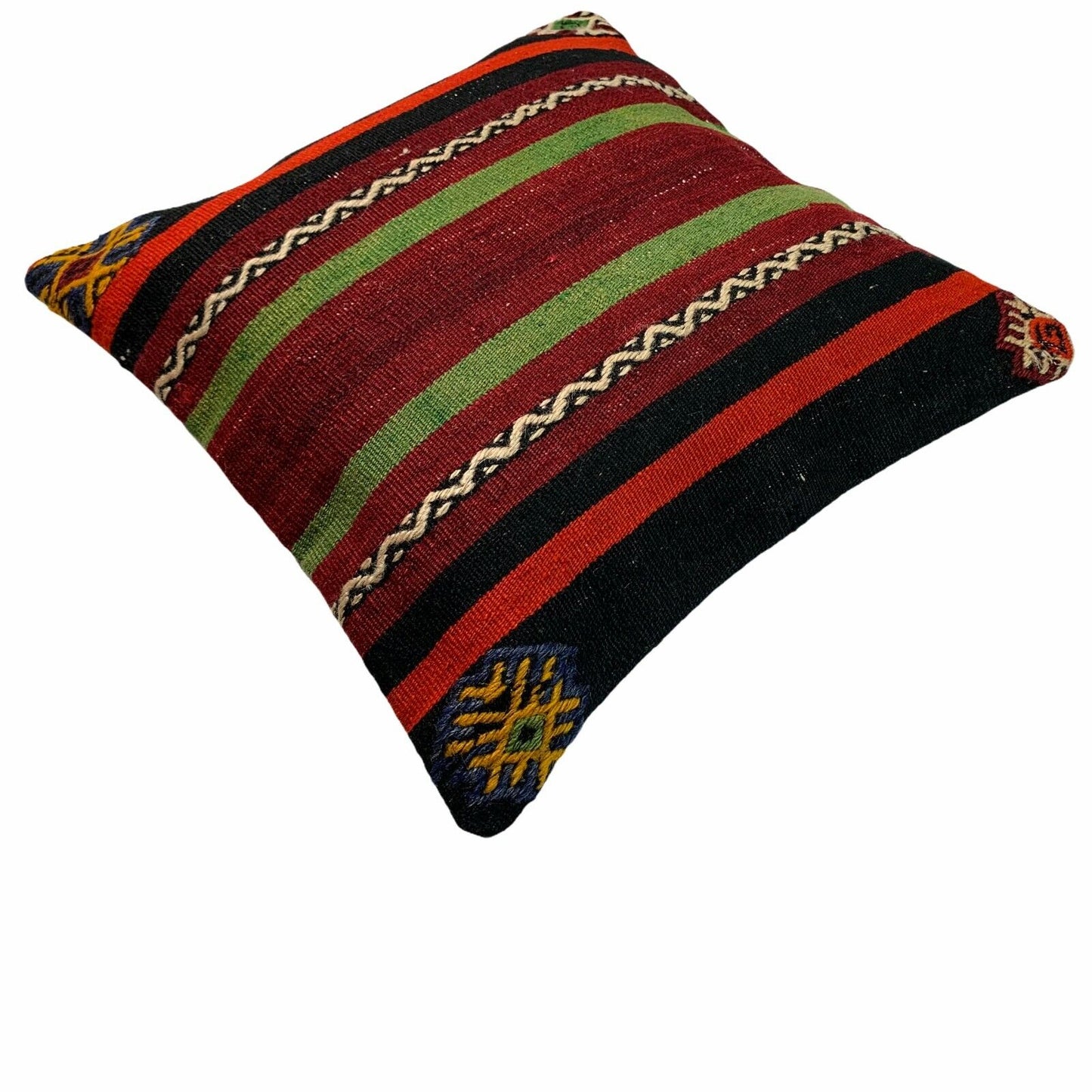 Einzigartige Kelim-Kissen,Turkish Kilim Pillow,16'×16'   Funda De Cojín Kilim