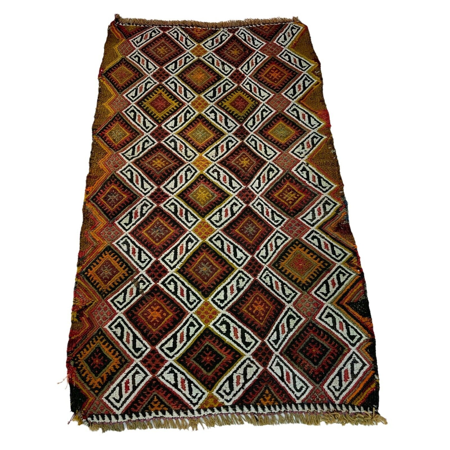 Traditionelle türkische Kelim Teppich, Vintage Turkish Kilim Rug 90X52 cm