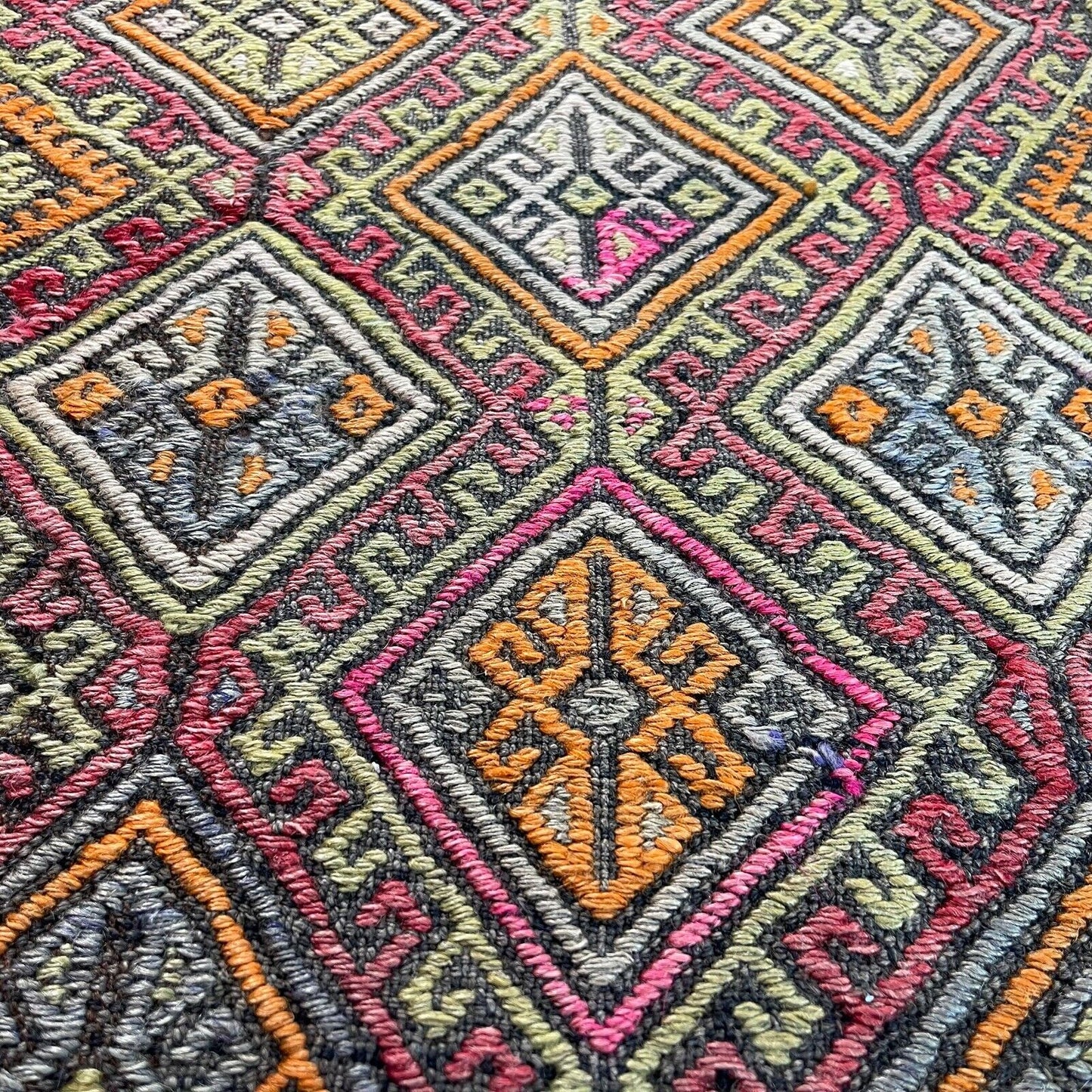 Traditionelle türkische Kelim Teppich, Vintage Turkish Kilim Rug 90x52 cm