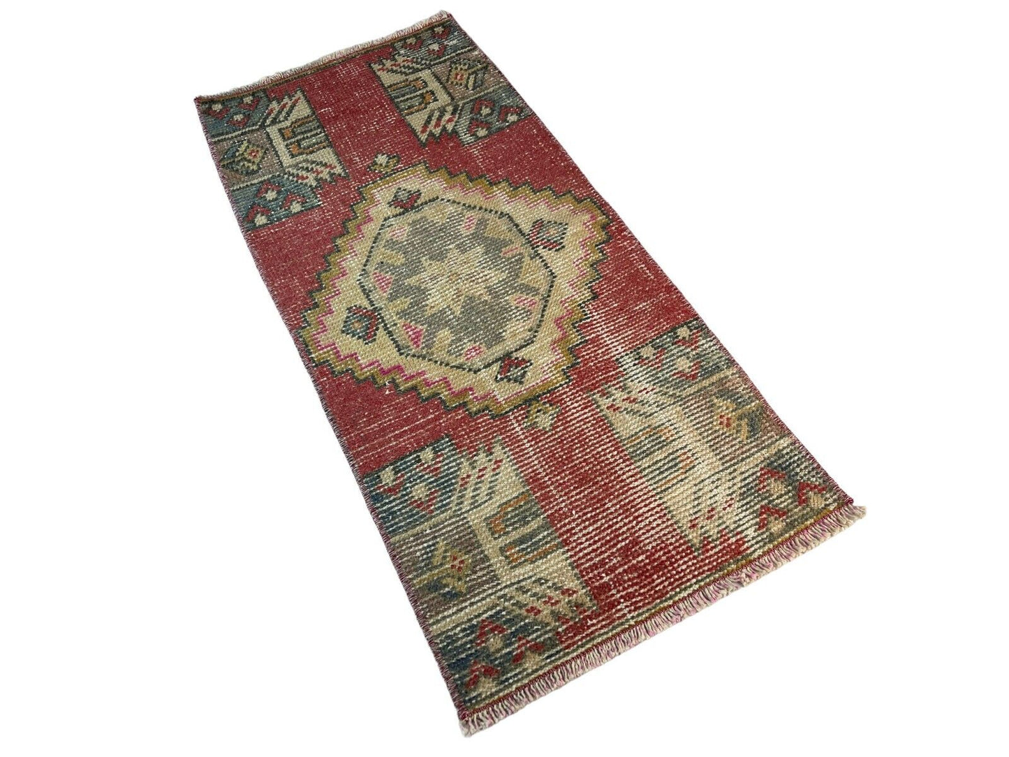 Traditionelle Vintage türkische Teppich, Vintage Turkish Rug 98 X45 cm