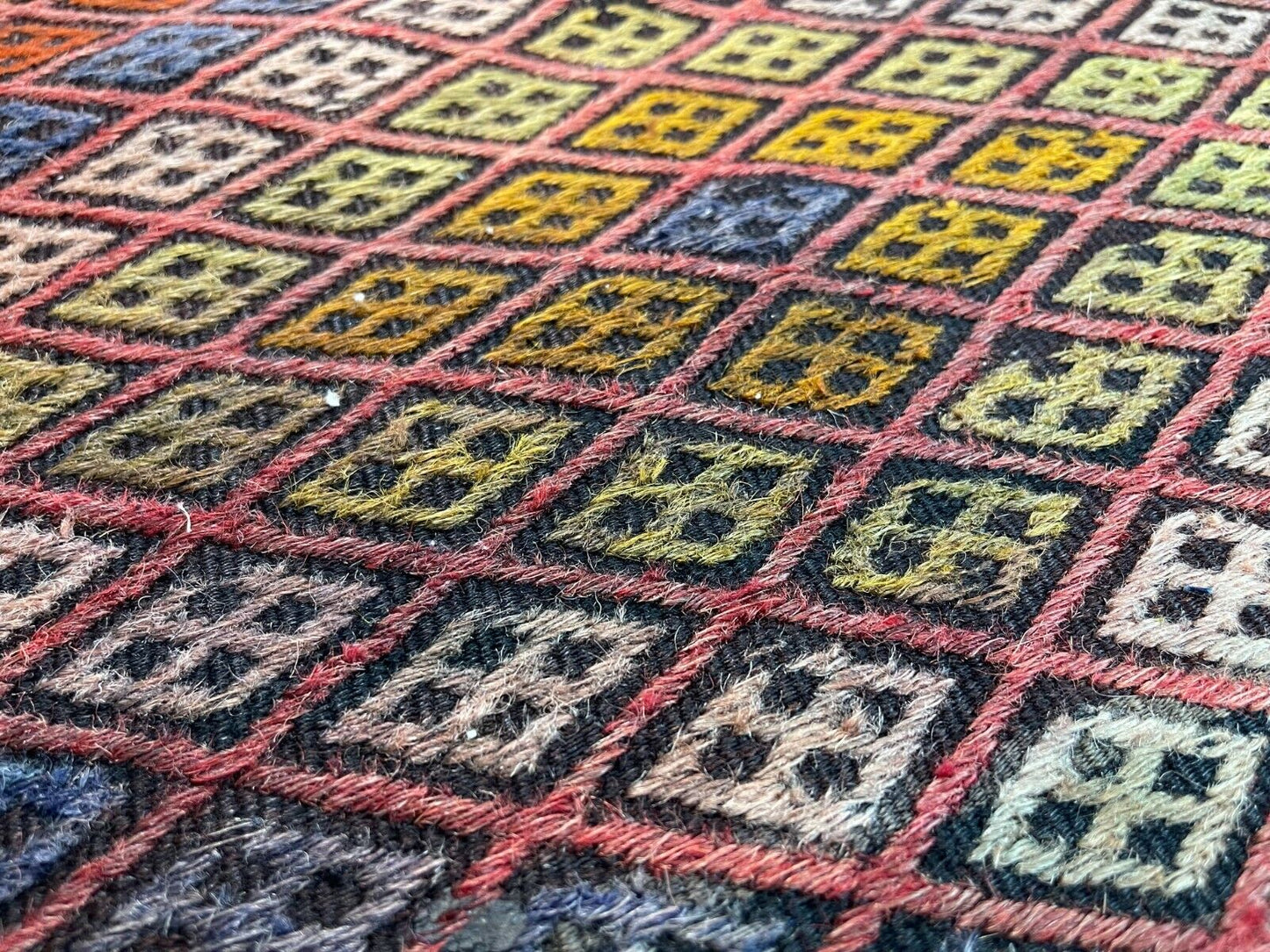 Traditionelle türkische Kelim Teppich, Vintage Turkish Kilim Rug 77X50 cm