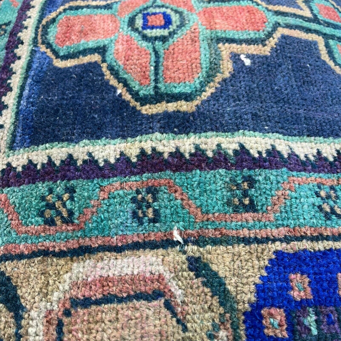 45x45 cm  , Vintage Teppich Kissenbezug , Vintage Rug Cushion Cover