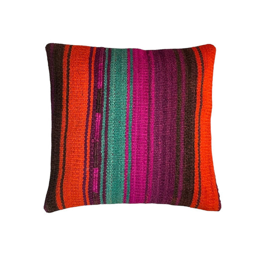 Einzigartige Kelim-Kissen,Turkish Kilim Pillow,16'×16'   Funda De Cojín Kilim