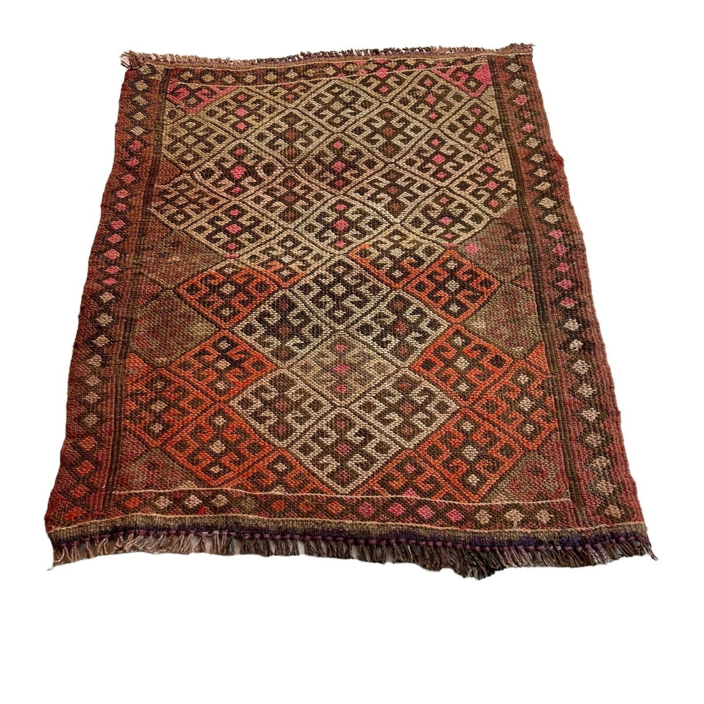 Traditionelle türkische Kelim Teppich, Vintage Turkish Kilim Rug 63X54 cm