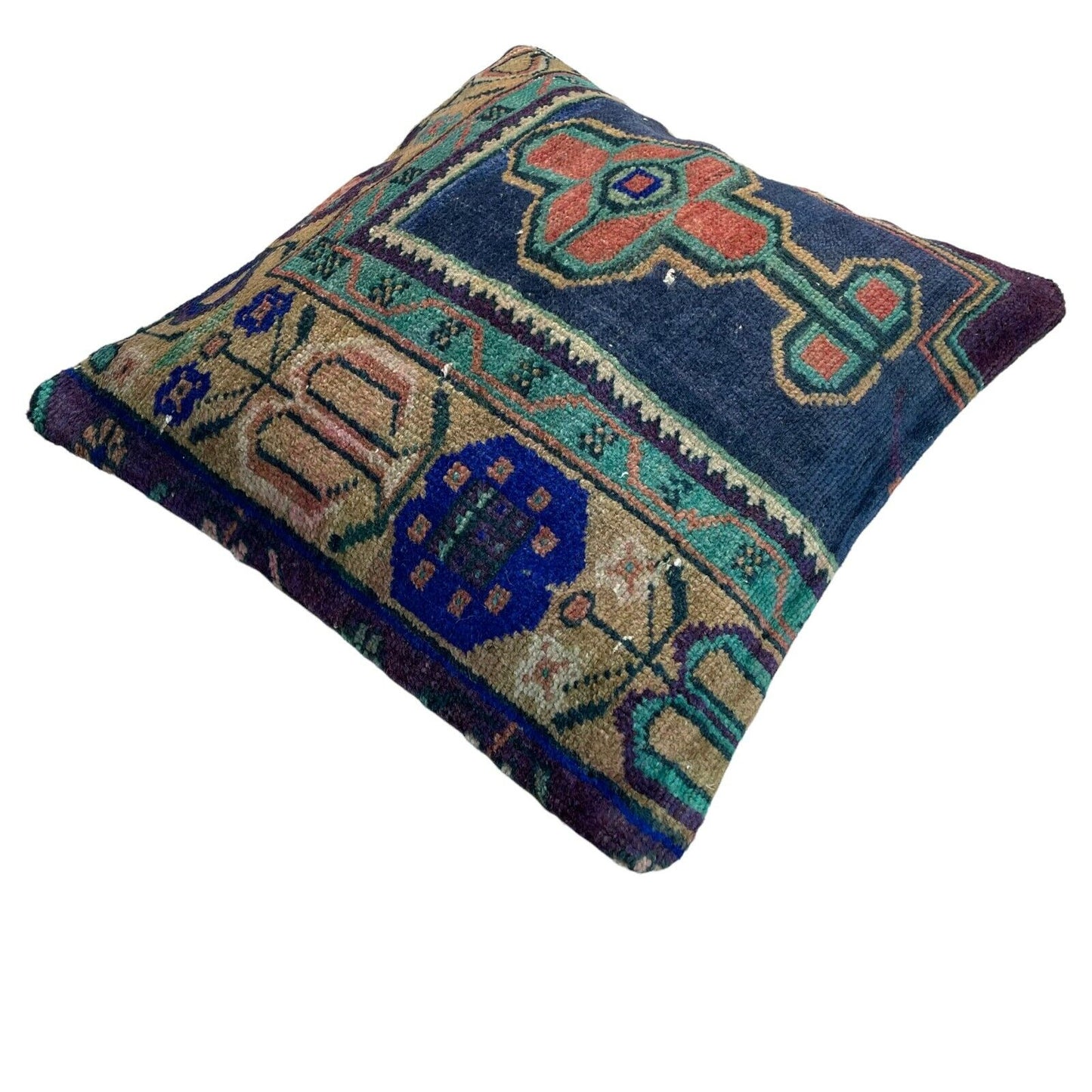 45x45 cm  , Vintage Teppich Kissenbezug , Vintage Rug Cushion Cover