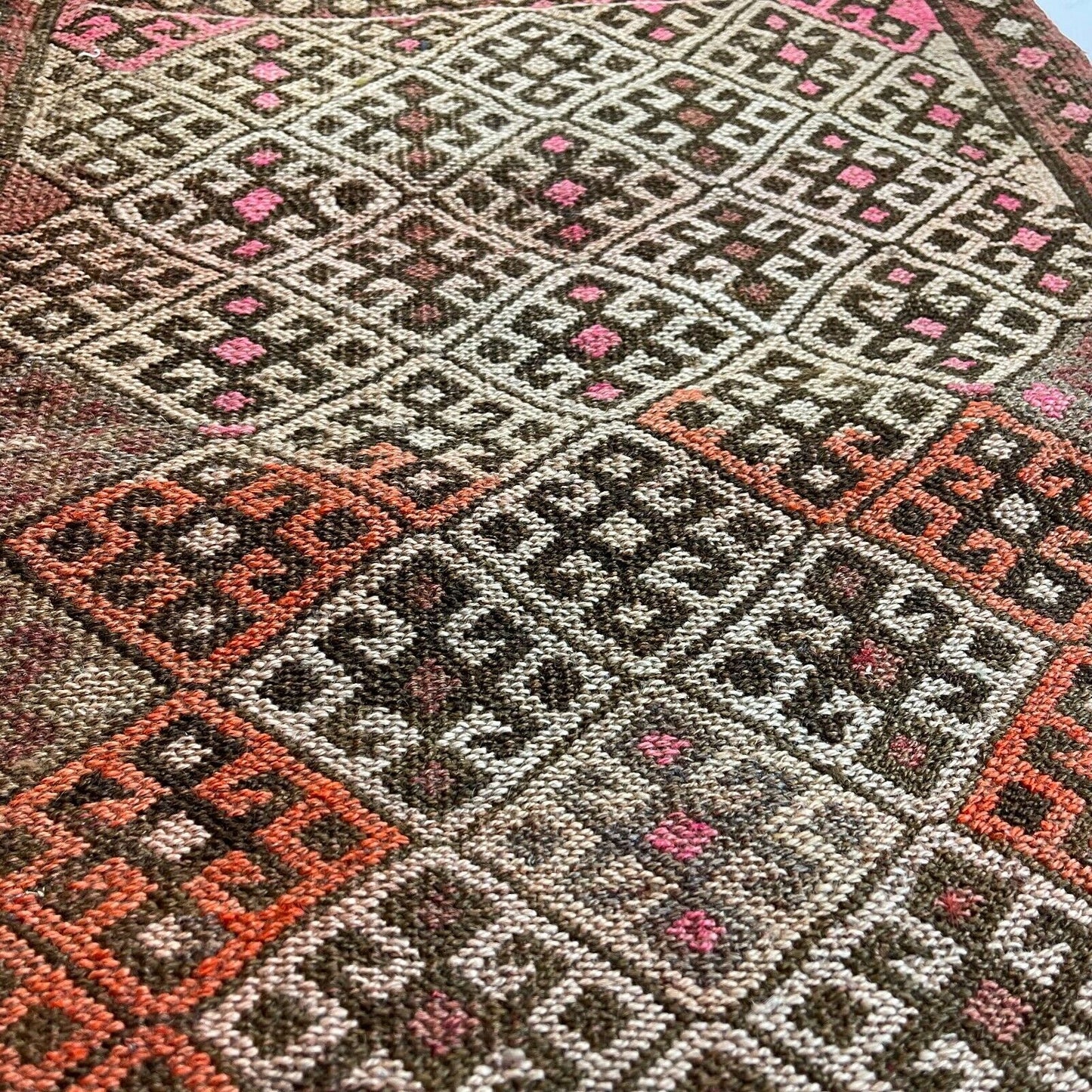 Traditionelle türkische Kelim Teppich, Vintage Turkish Kilim Rug 63X54 cm