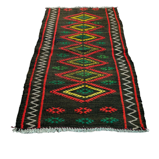 Traditionelle türkische Kelim Teppich, Vintage Turkish Kilim Rug 80x48 cm