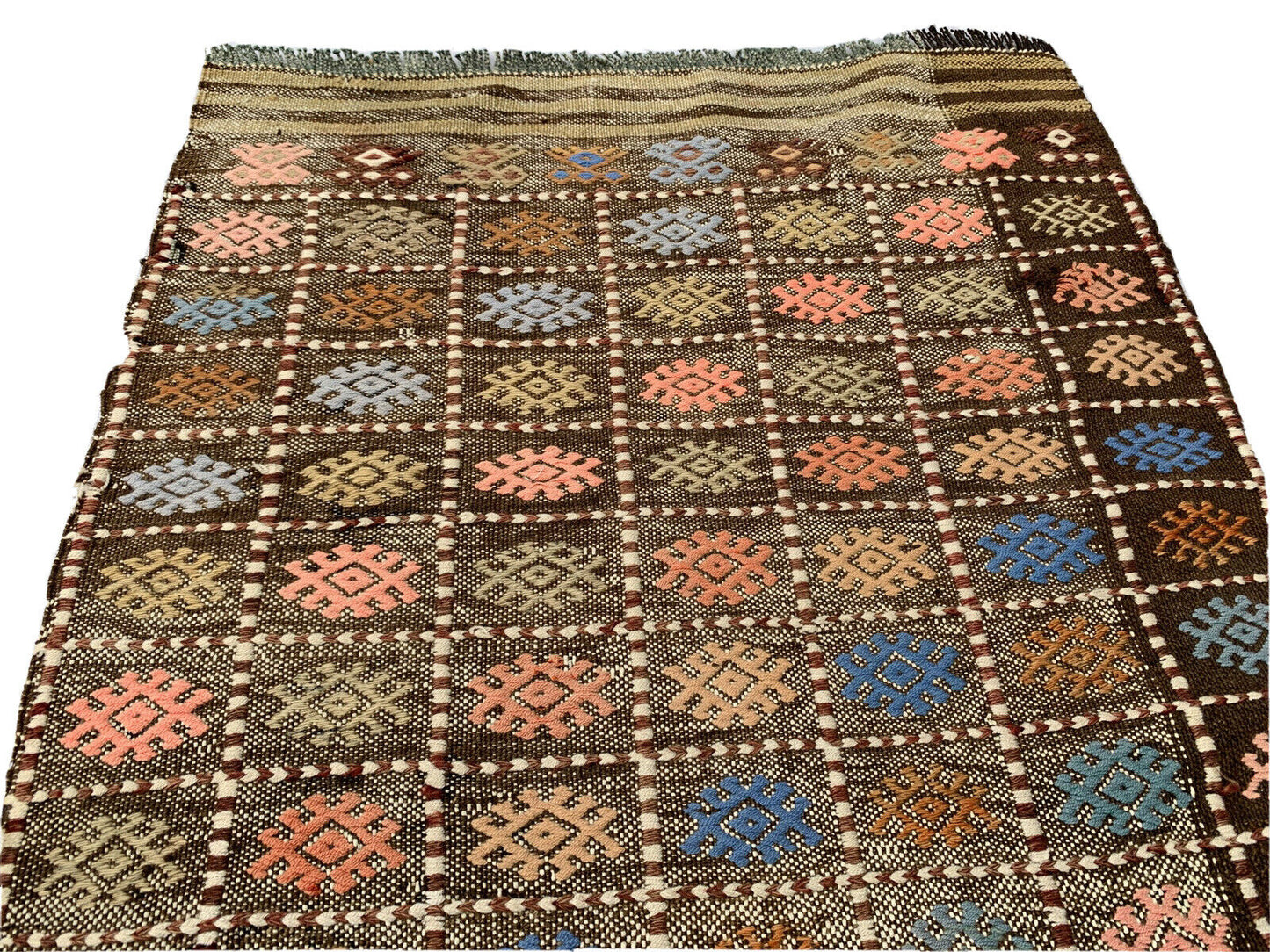 Traditional Turkish Kilim Rug,Vintage Kelim Teppich 146X64 cm