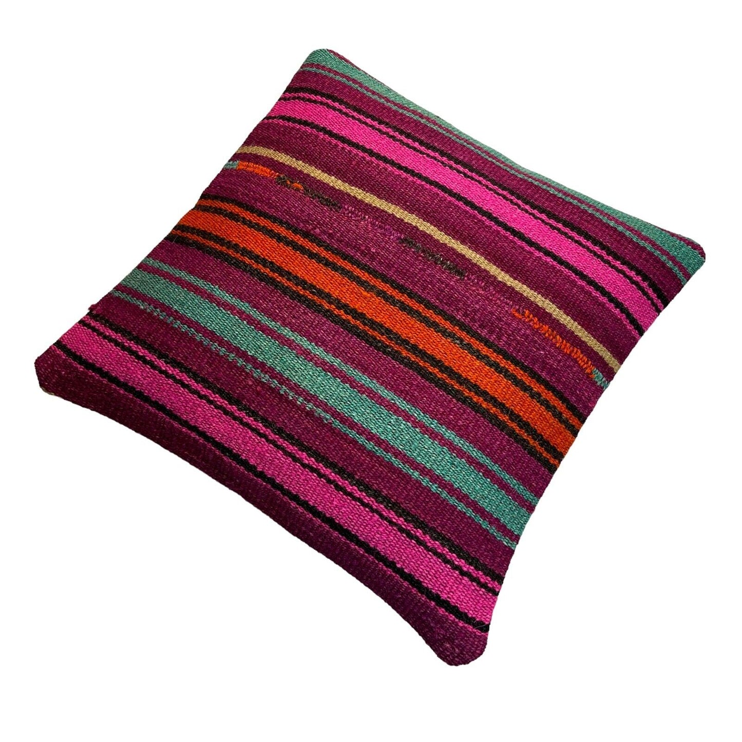 Einzigartige Kelim-Kissen,Turkish Kilim Pillow,16'×16'   Funda De Cojín Kilim