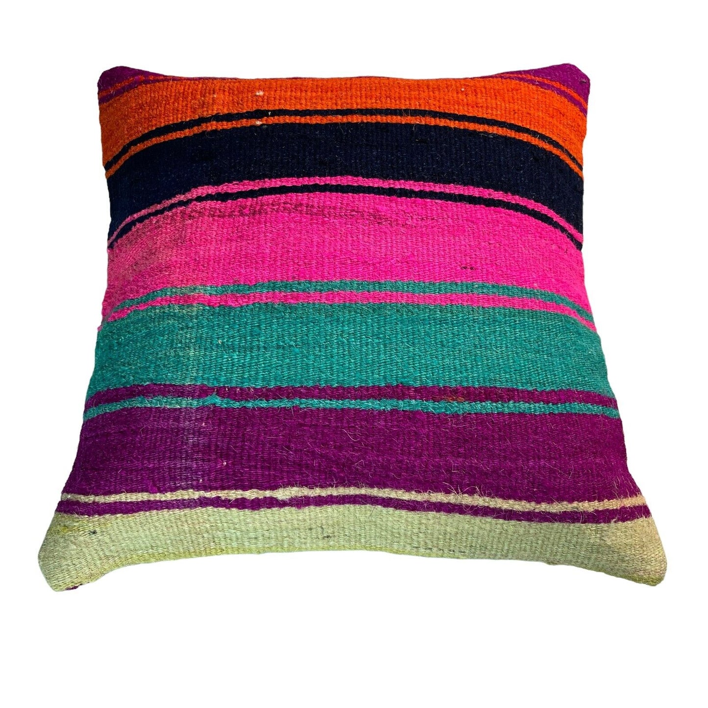 Einzigartige Kelim-Kissen,Turkish Kilim Pillow,16'×16'   Funda De Cojín Kilim