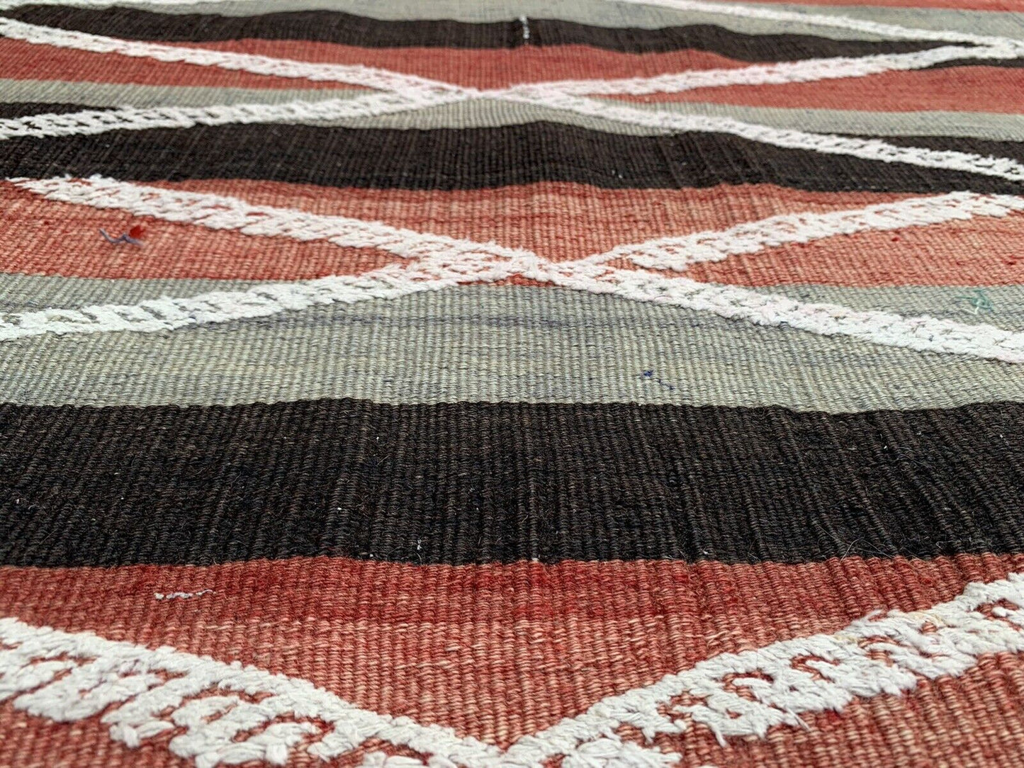 Traditional Turkish Kilim Rug,Vintage Kelim Teppich 134x94 cm