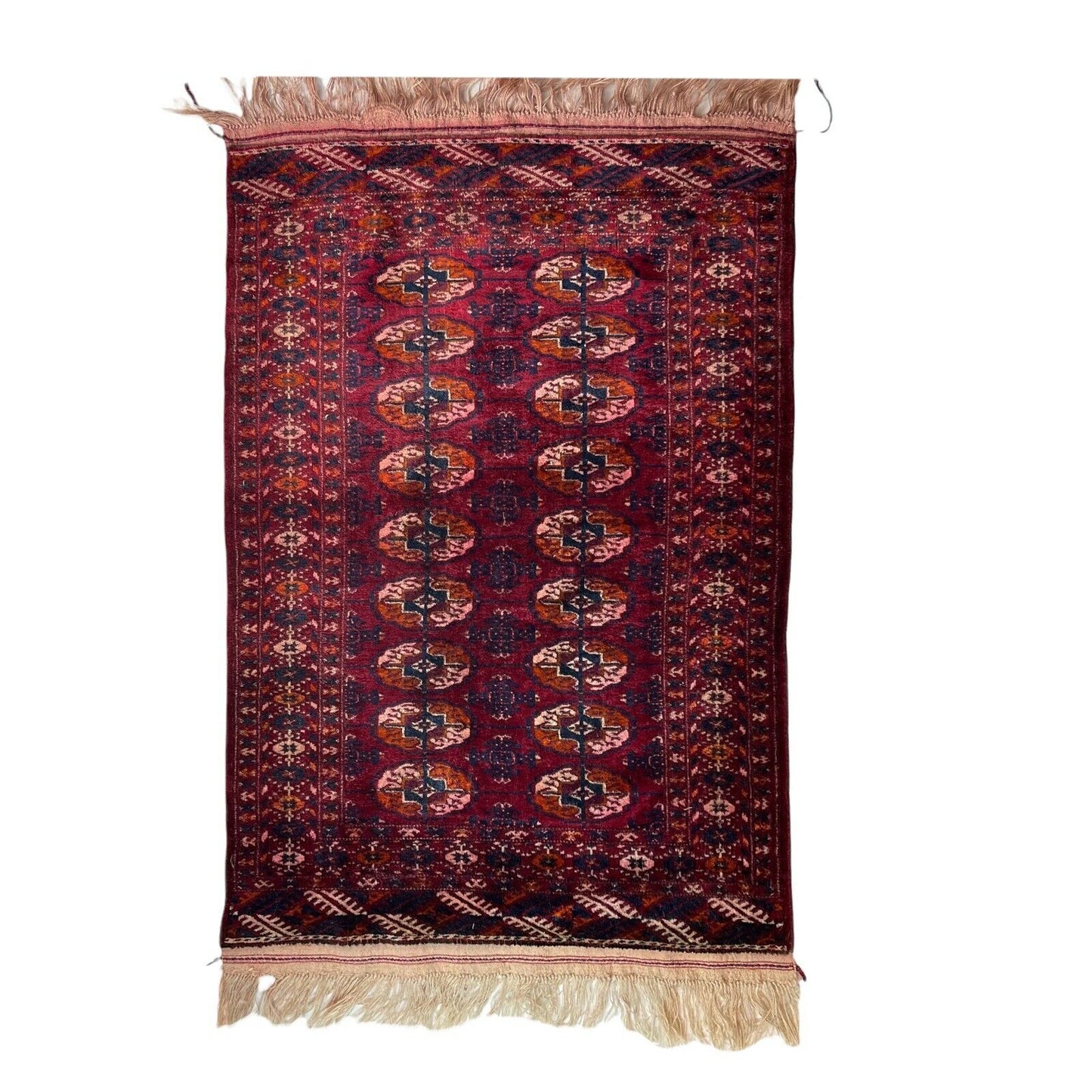 Vintage Turkoman Tekke Teppich, Vintage Wolle Landhaus Teppich 133 X 84 Cm