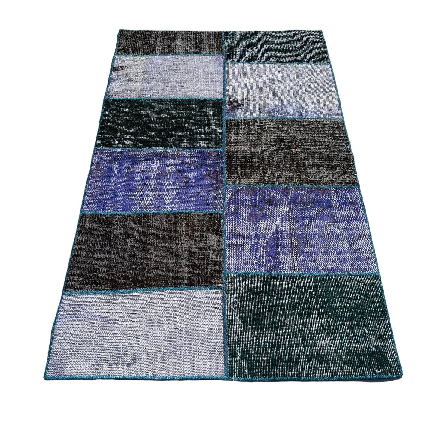 Unique Turkish Vintage Distressed  Patchwork Rug , 150 x 91 cm