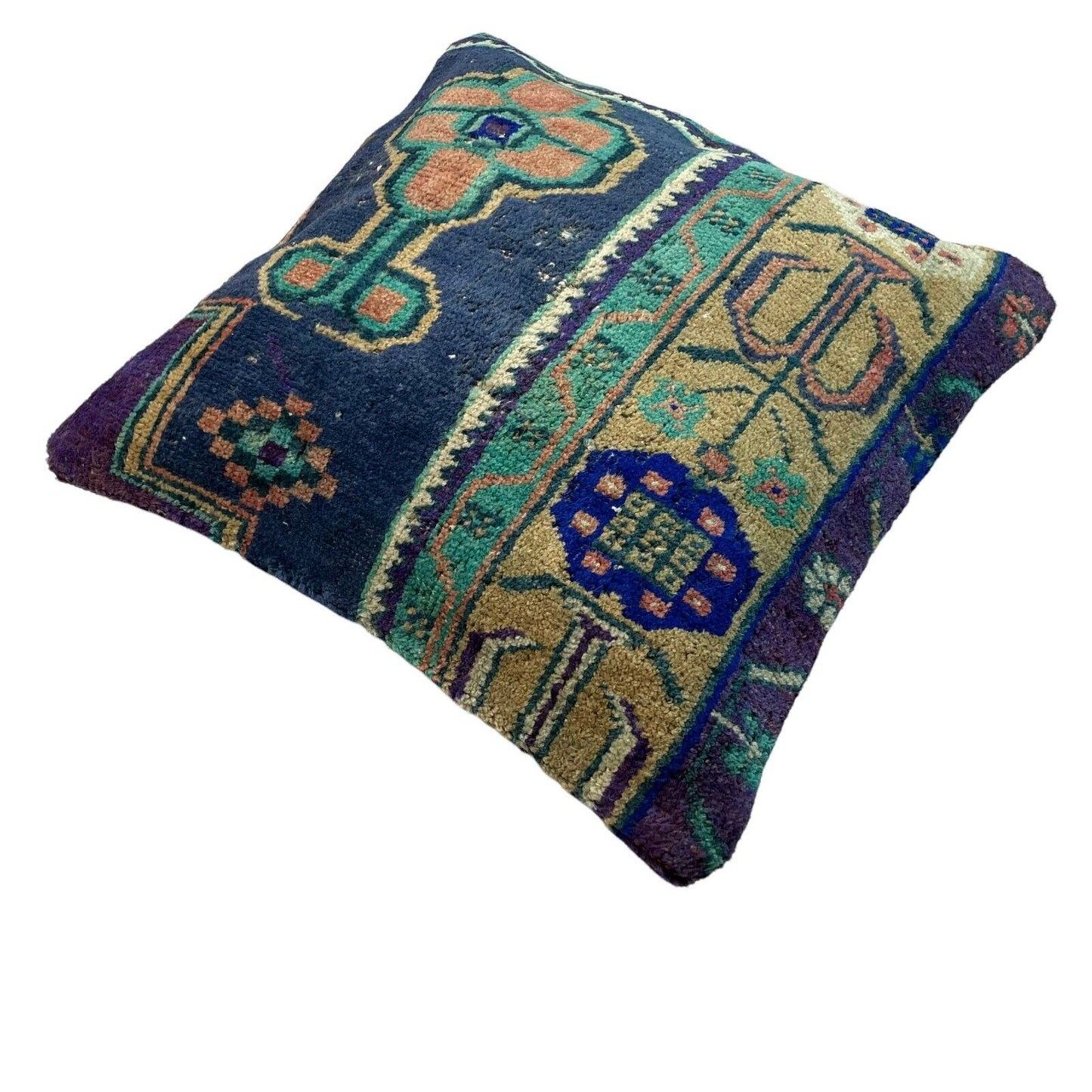 45x45 cm  , Vintage Teppich Kissenbezug , Vintage Rug Cushion Cover