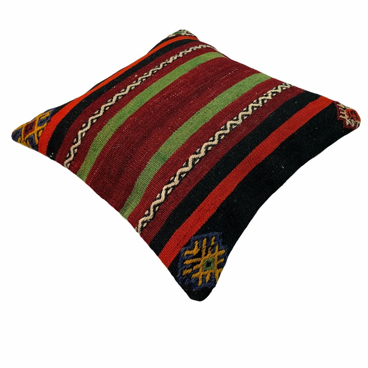 Einzigartige Kelim-Kissen,Turkish Kilim Pillow,16'×16'   Funda De Cojín Kilim