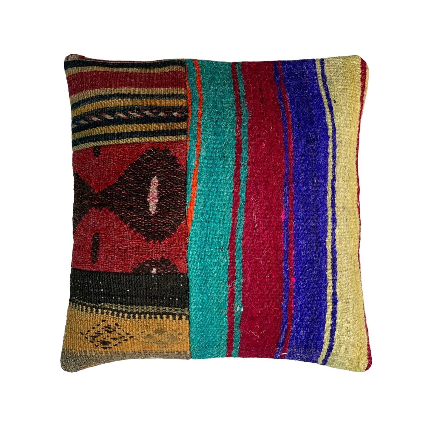 Einzigartige Kelim-Kissen,Turkish Kilim Pillow,16'×16'   Funda De Cojín Kilim