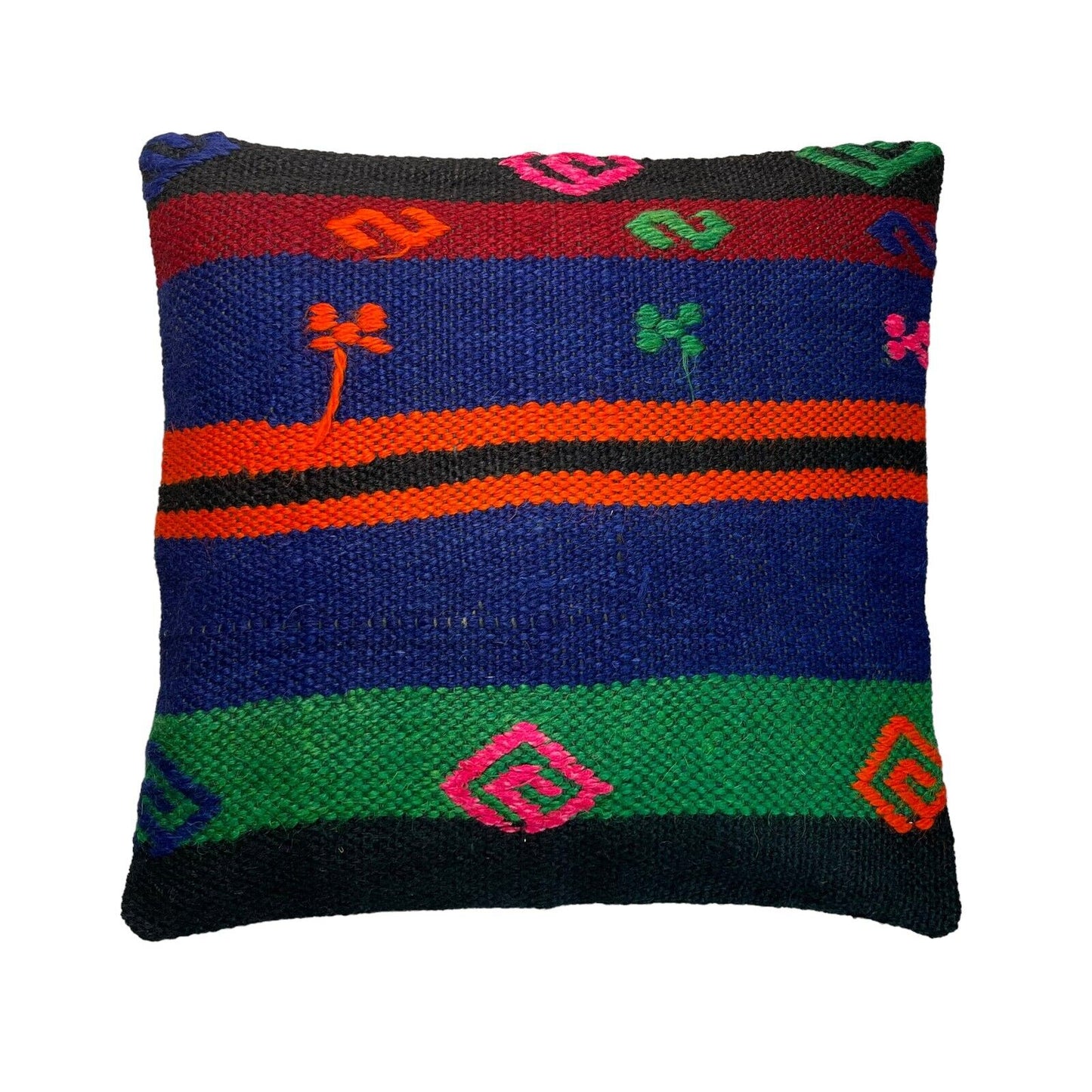 Einzigartige Kelim-Kissen,Turkish Kilim Pillow,16'×16'   Funda De Cojín Kilim