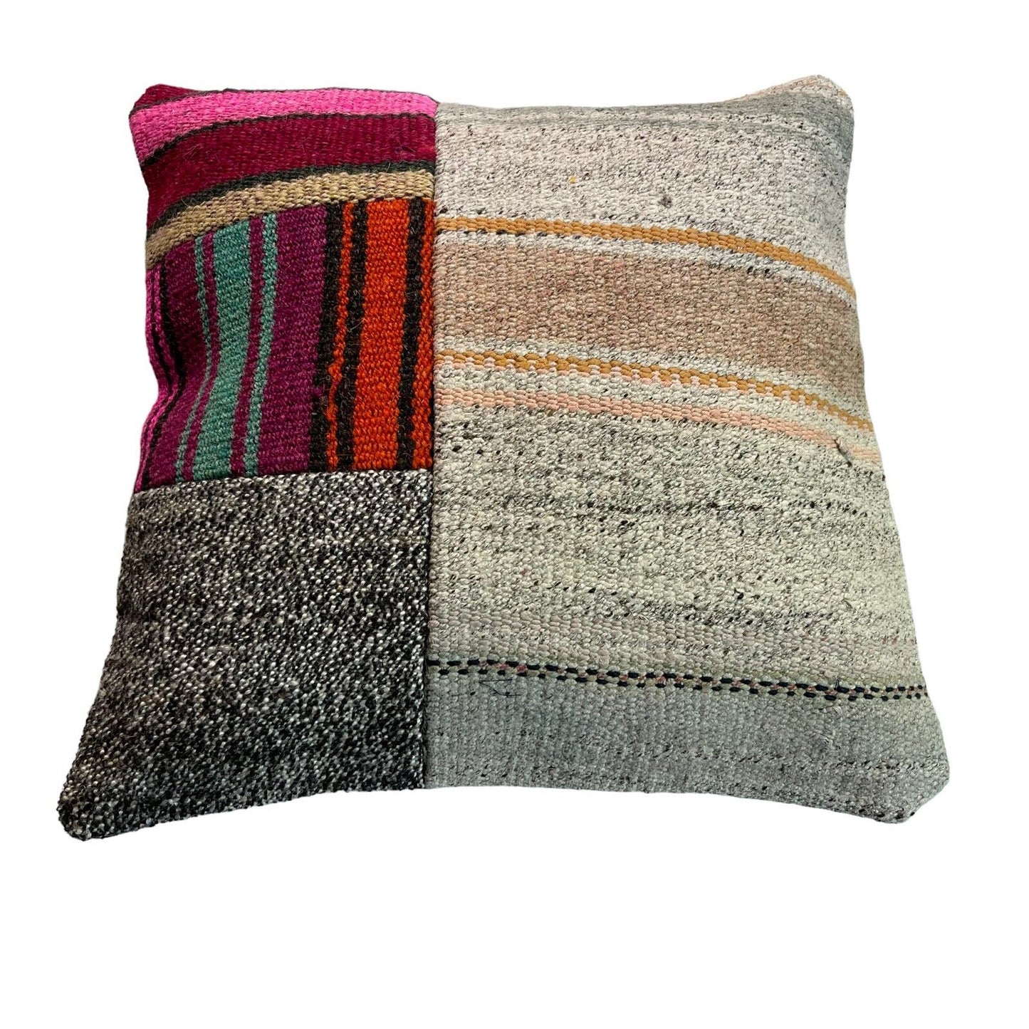 Einzigartige Kelim-Kissen,Turkish Kilim Pillow,16'×16'   Funda De Cojín Kilim