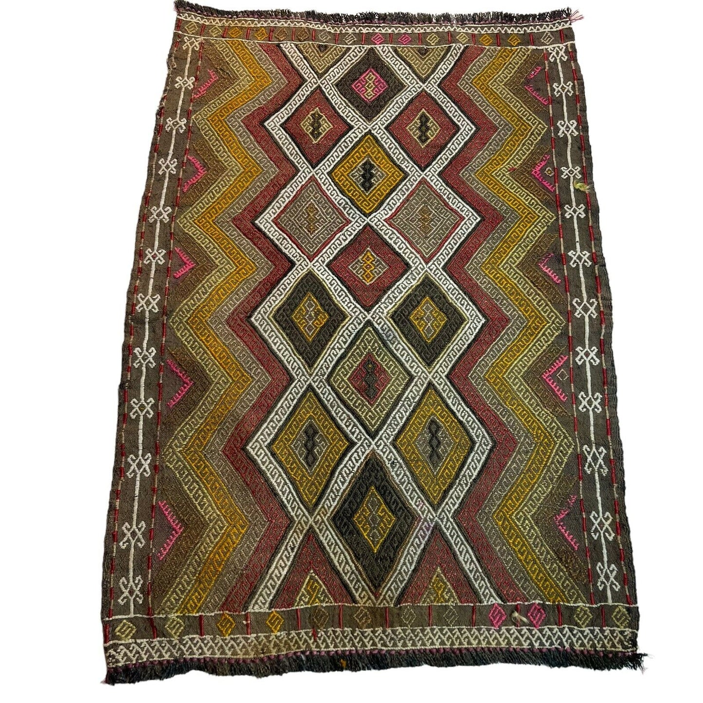 Traditionelle türkische Kelim Teppich, Vintage Turkish Kilim Rug 78X54 cm